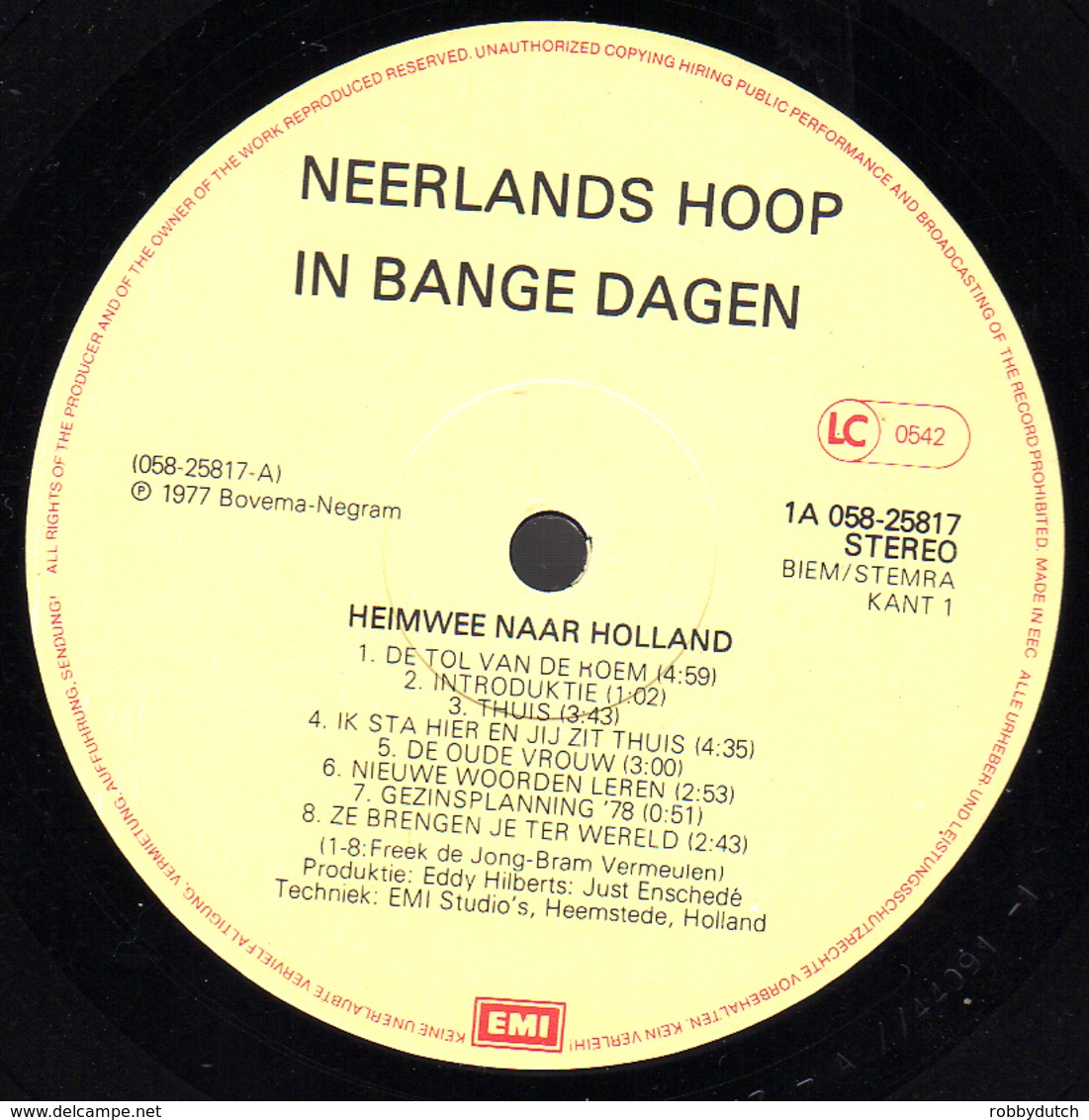 * LP *  NEERLANDS HOOP - HEIMWEE NAAR HOLLAND (Holland 1977) - Cómica