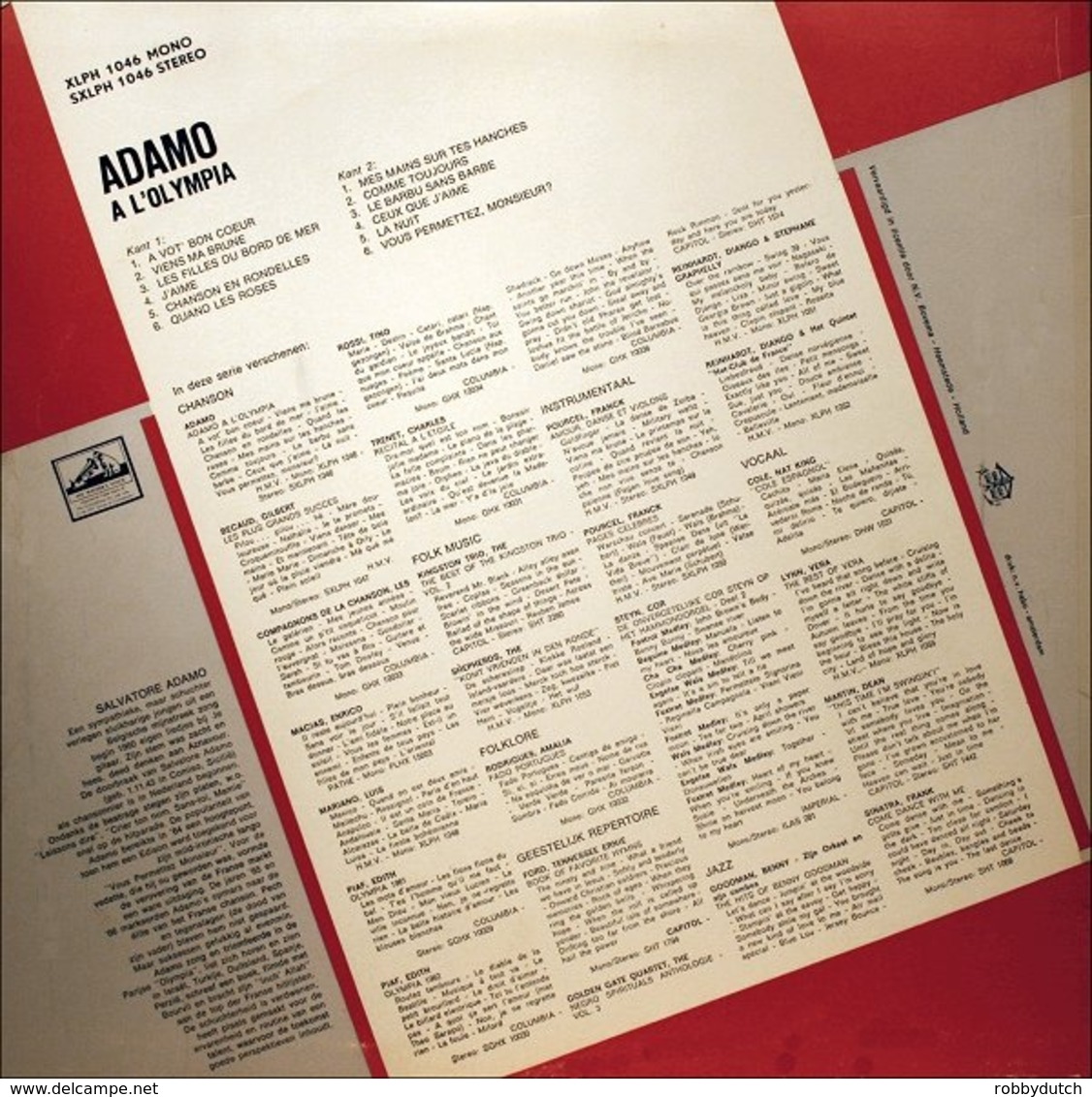 * LP *  ADAMO A L' OLYMPIA (Holland 1965) - Autres - Musique Française