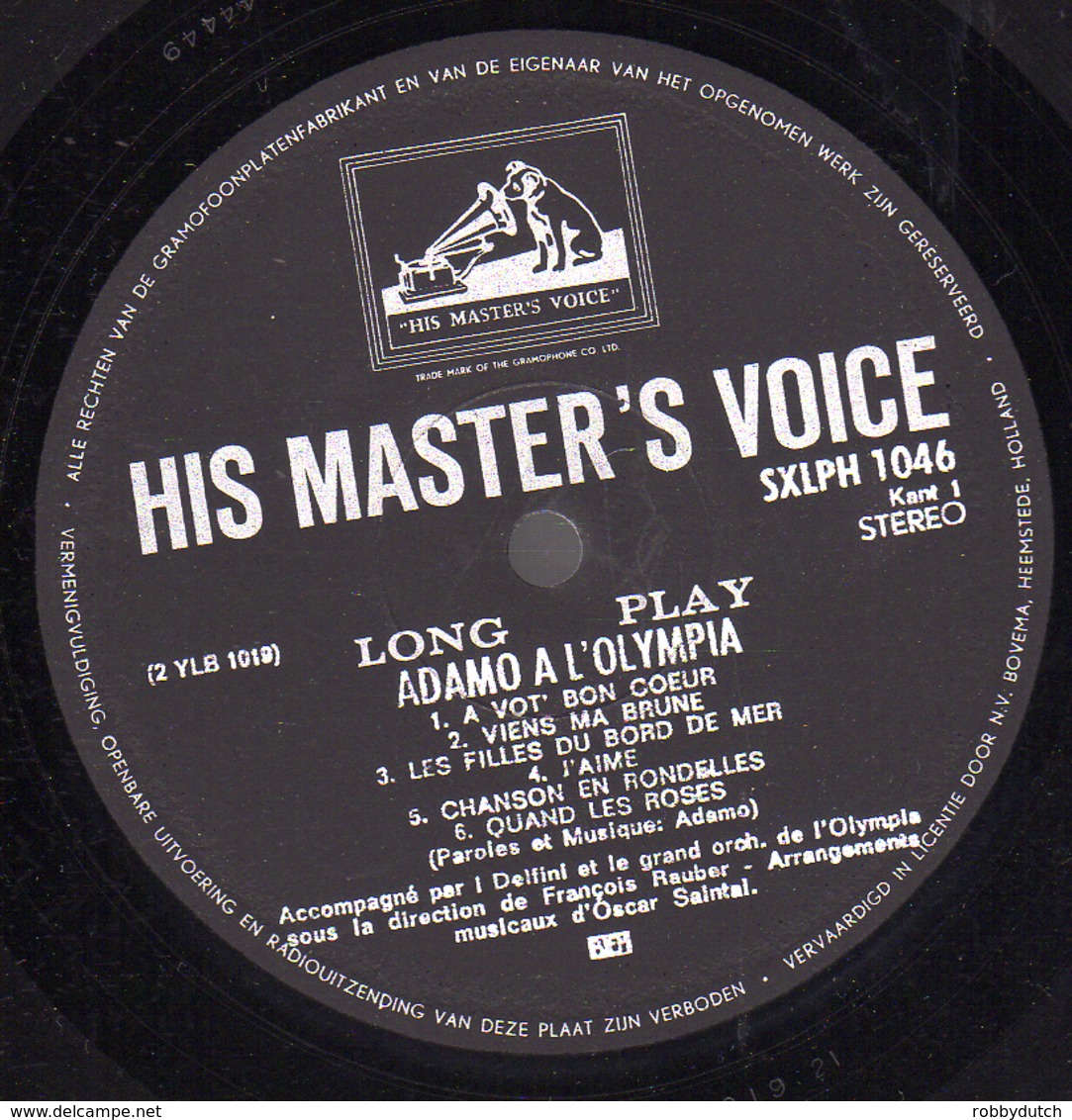 * LP *  ADAMO A L' OLYMPIA (Holland 1965) - Autres - Musique Française