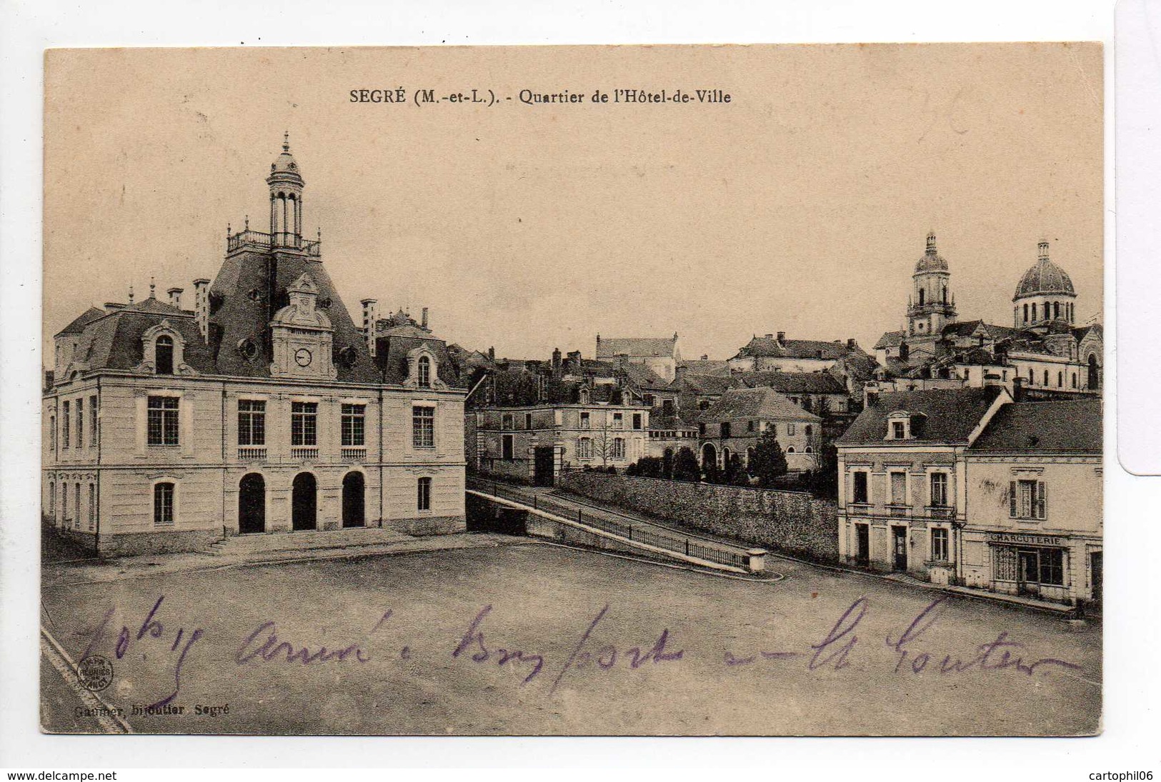 - CPA SEGRÉ (49) - Quartier De L'Hôtel-de-Ville 1911 - Cliché Gaumer - - Segre