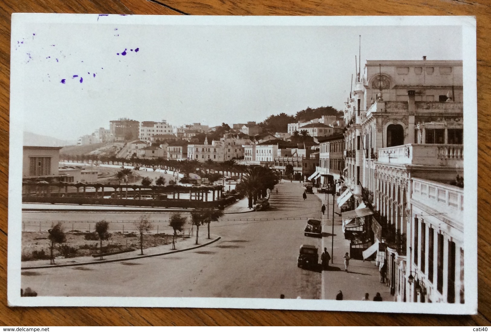 TANGERI 9/3/41 FR.1,50 MAROC ISOLATO SU CARTOLINA PAR AVION " Da Casa Littoria Tangeri "... PER BOLOGNA - Storia