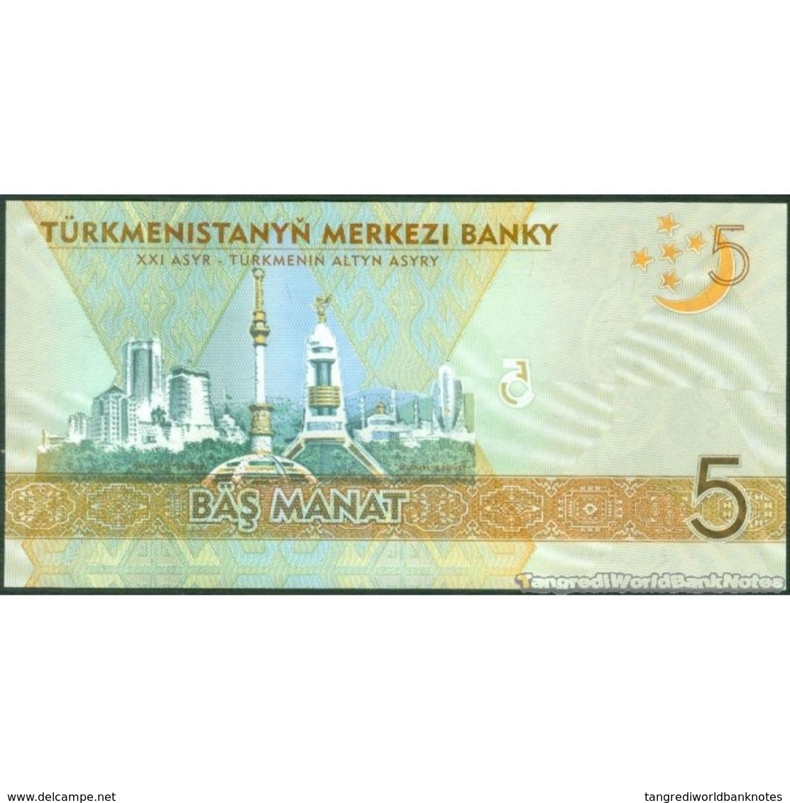 TWN - TURKMENISTAN 23 - 5 Manat 2009 Prefix AC UNC - Turkmenistan