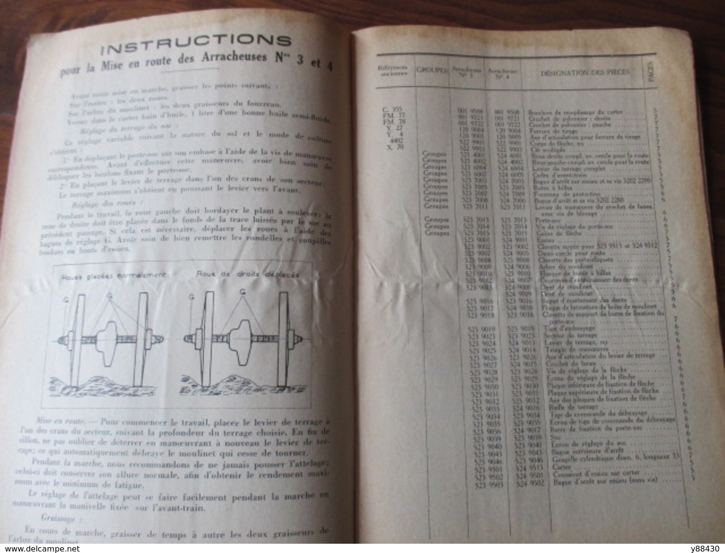 Livret Pour ARRACHEUSES A BAIN D'HUILE - Ets DOLLE à VESOUL - Année 1951 - 12 Pages - 7 Photos - Machines