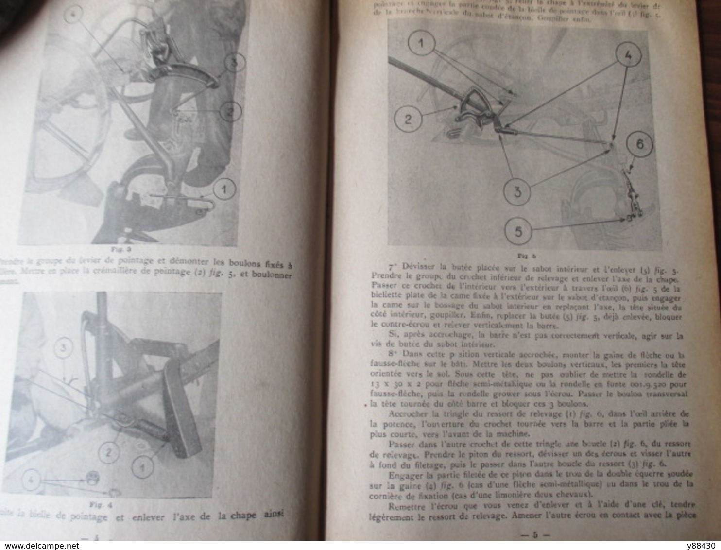 Livret Pour FAUCHEUSE A 2 CHEVAUX  N° 25  - Ets DOLLE à VESOUL - Année 1949 - 40 Pages - 18 Photos - Machines