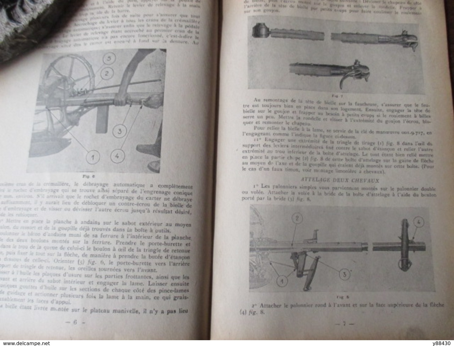 Livret Pour FAUCHEUSE A 2 CHEVAUX  N° 25  - Ets DOLLE à VESOUL - Année 1949 - 40 Pages - 18 Photos - Maschinen