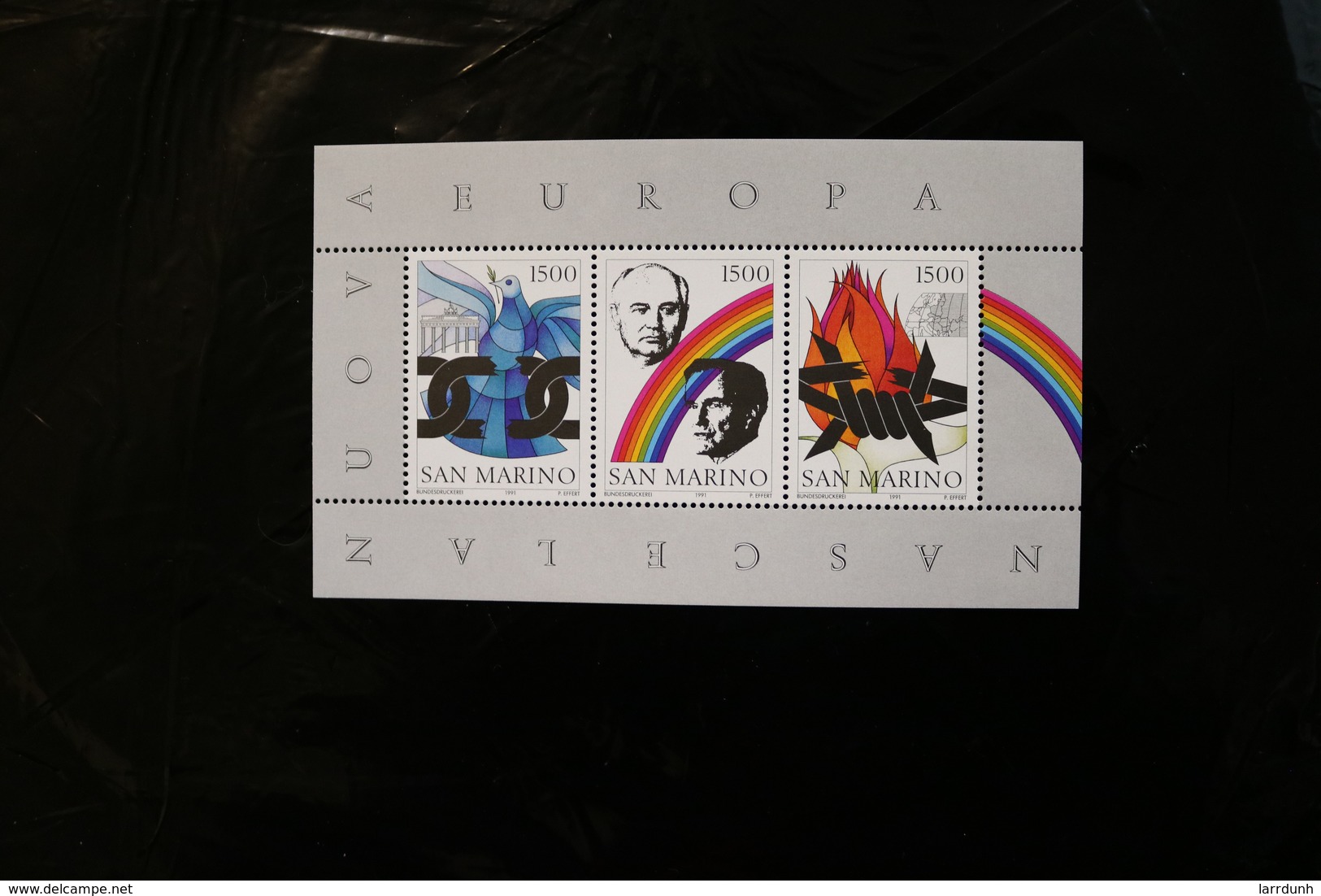 San Marino 1243 Europa 91 Souvenir Sheet Block Cat $7 US 1964 A04s - 1964