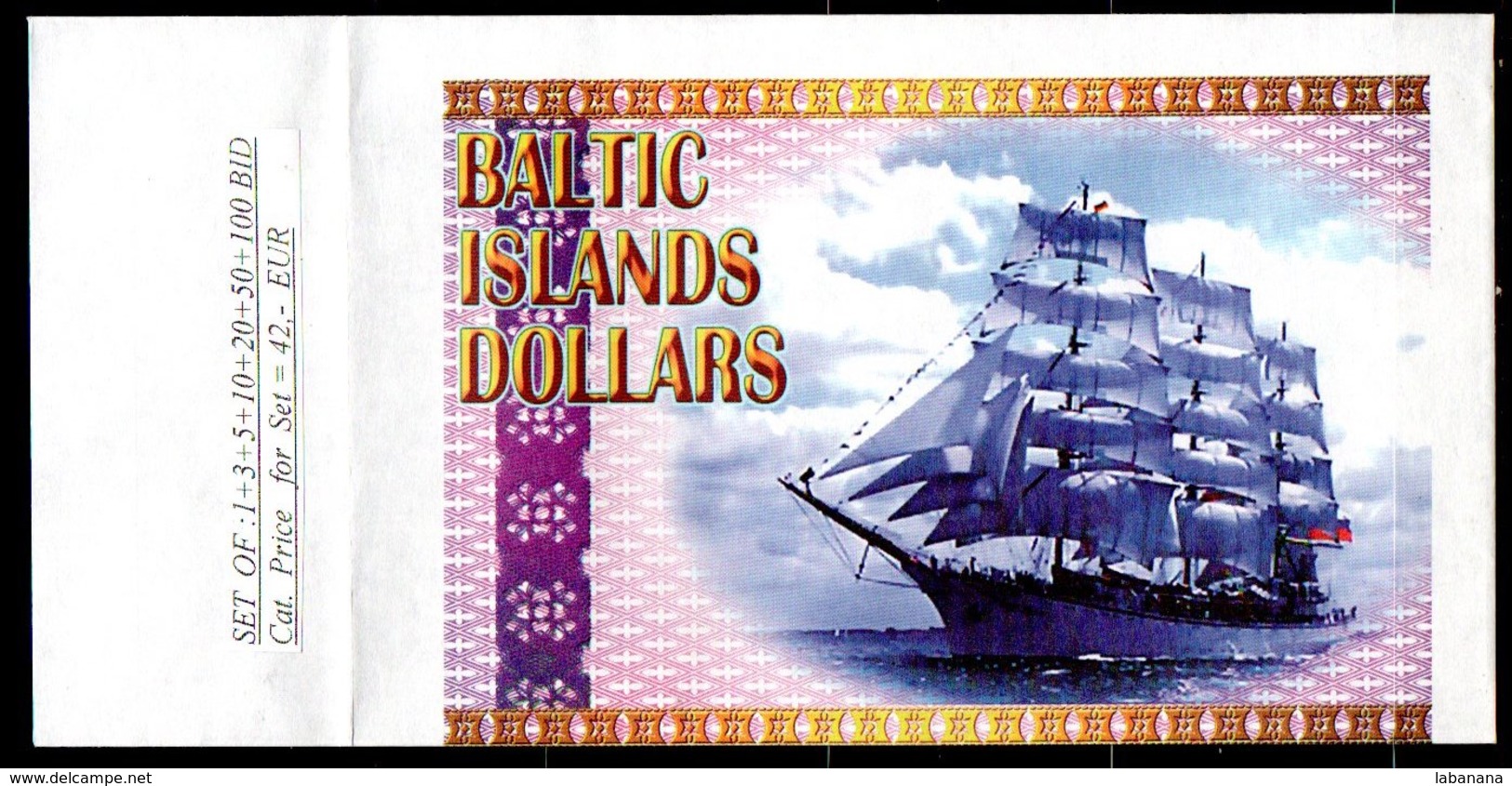 617-Baltic Islands Dollars Lot De 6 Billets - Autres - Europe