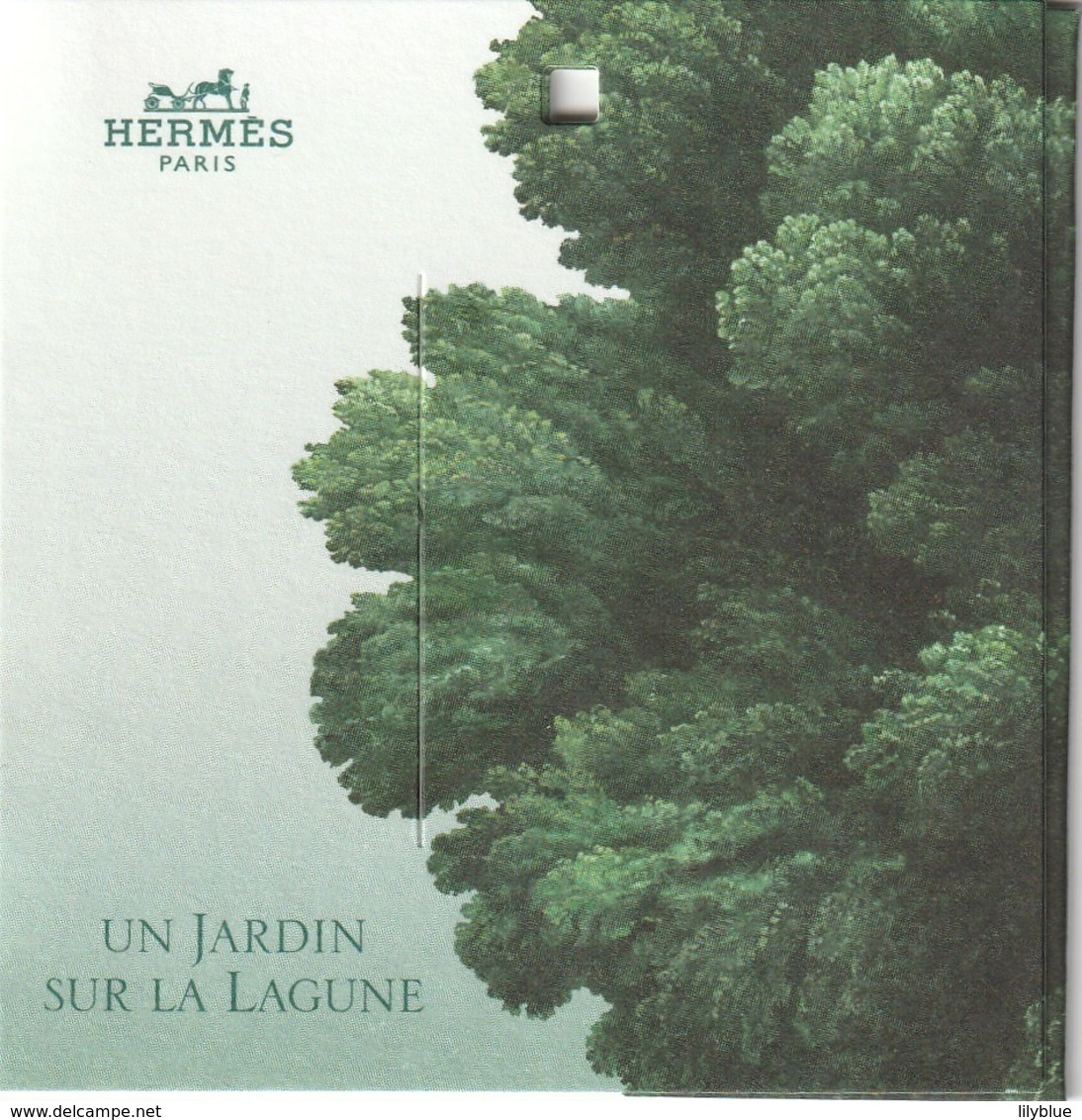 HERMES  **Un Jardin Sur La Lagune **  Etiquette Cadeau 3 Volets - Modernes (à Partir De 1961)