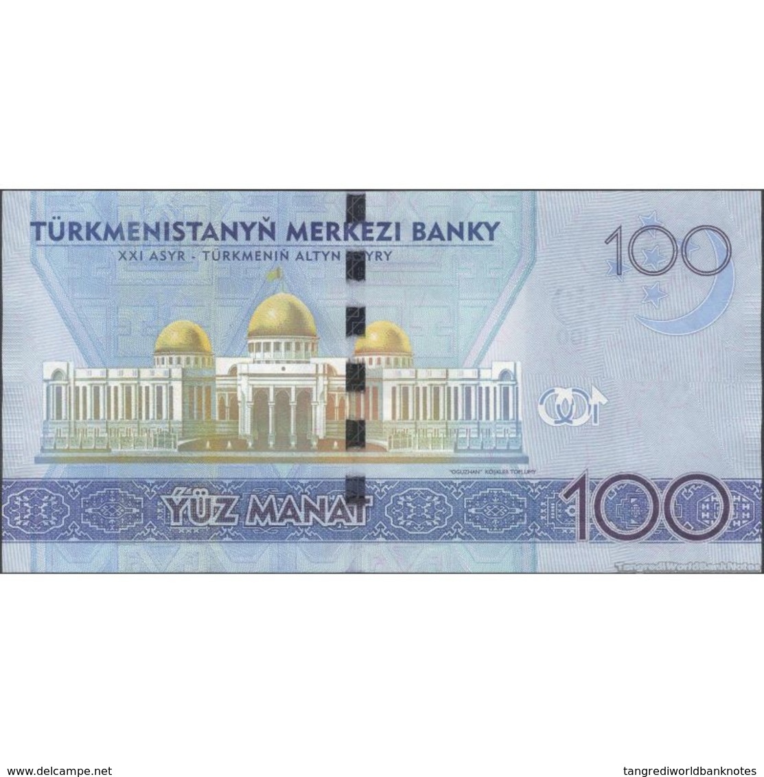 TWN - TURKMENISTAN 34 - 100 Manat 2014 Prefix AC UNC - Turkmenistán