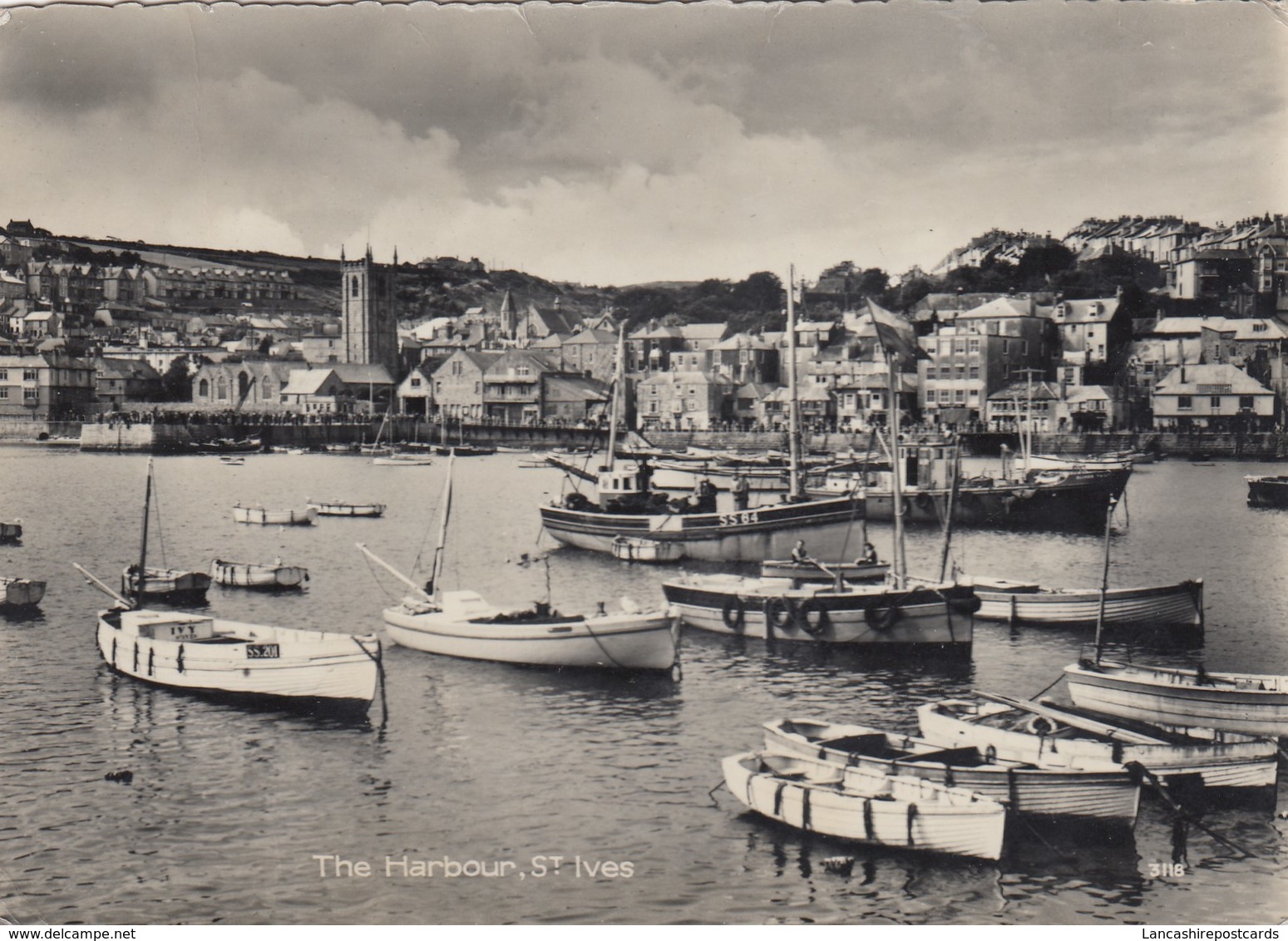 Postcard The Harbour St Ives With Fishing Boats RP PU 1962 To Mr Beensen In Bexleyheath My Ref  B23599 - St.Ives