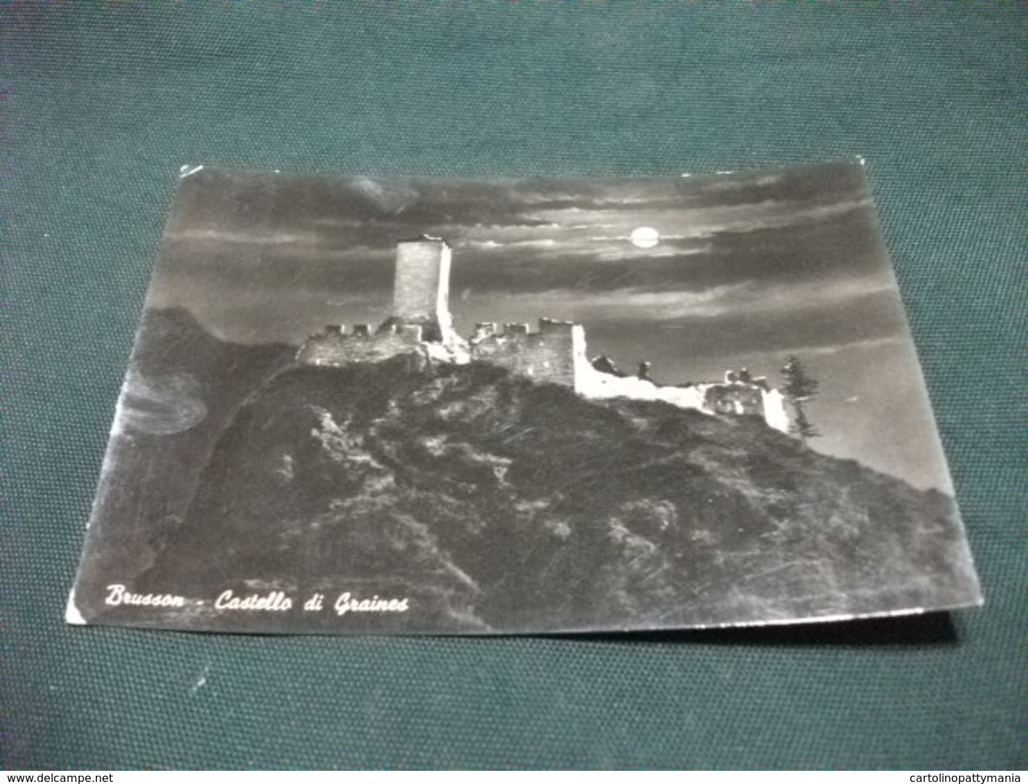 STORIA POSTALE  FRANCOBOLLO ITALIA TASSATA LIRE 10 BRUSSON CHATEAU DE GRAINES  CASTELLO DI GRAINES - Castelli