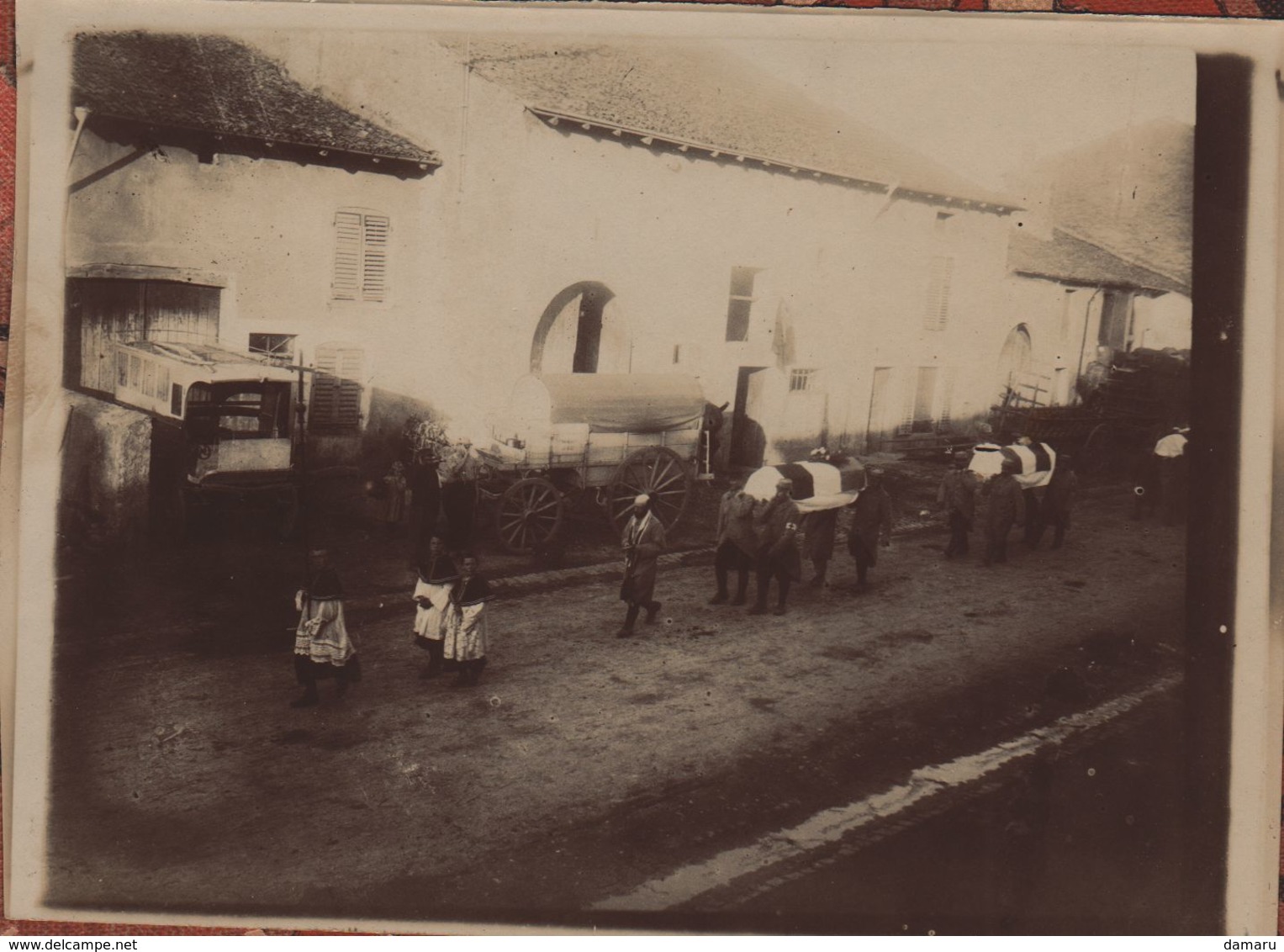 Photo  Guerre 1914 1918   Procession Enterrement Camarades De Combat - 1914-18