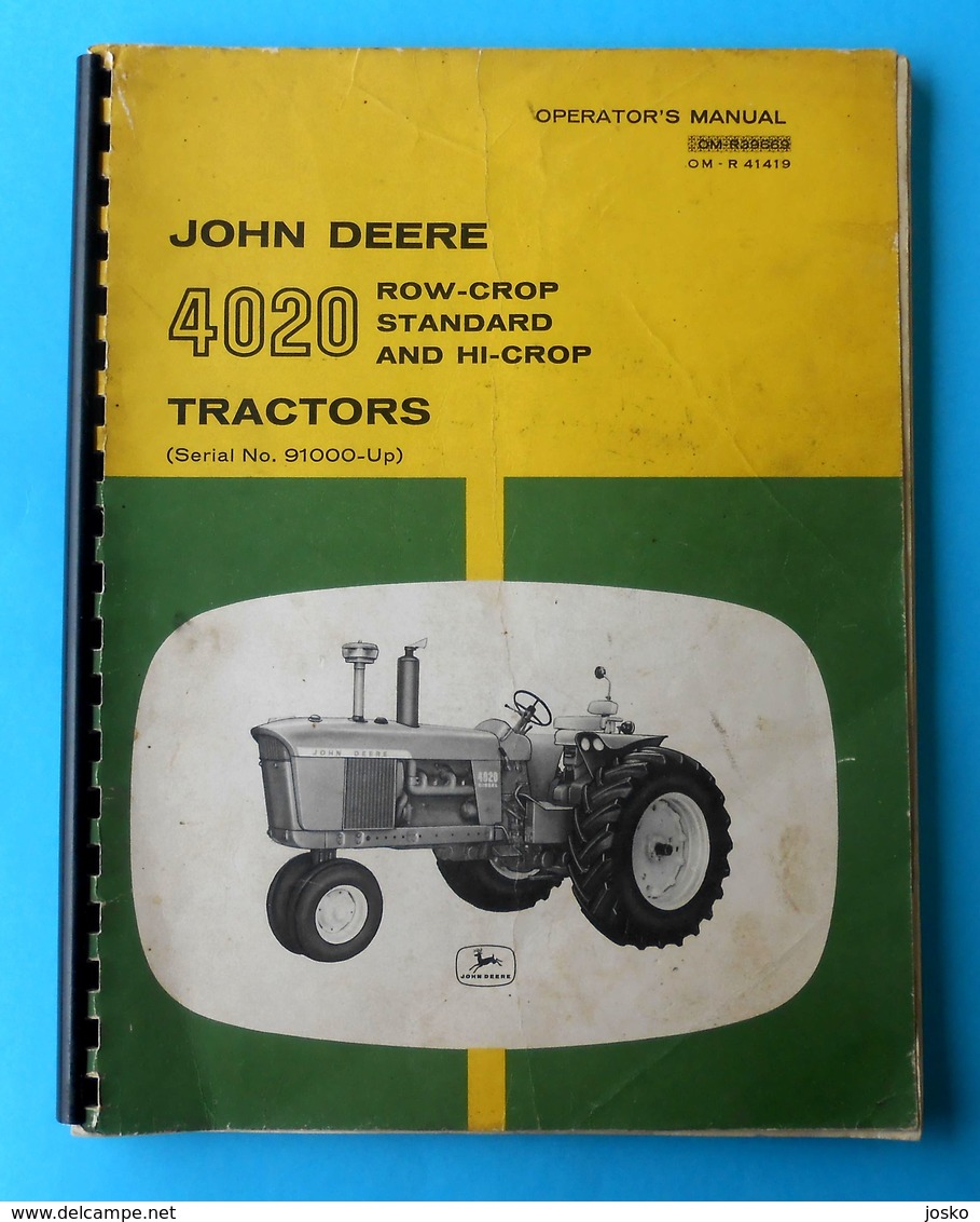 JOHN DEERE 4020 Tractors - Original Vintage Operator's Manual YUGOSLAVIAN - ENGLISH * Tractor Tracteur Traktor Trattore - Tracteurs