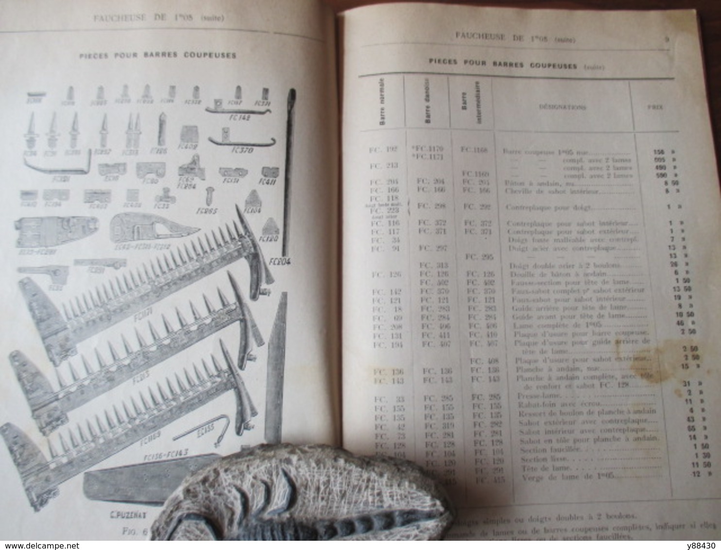 Livret Pour FAUCHEUSES . Pièces De Rechanges - Ets. C. PUZENAT à BOURBON LANCY - Année 1934 - 64 Pages - 18 Photos - Machines