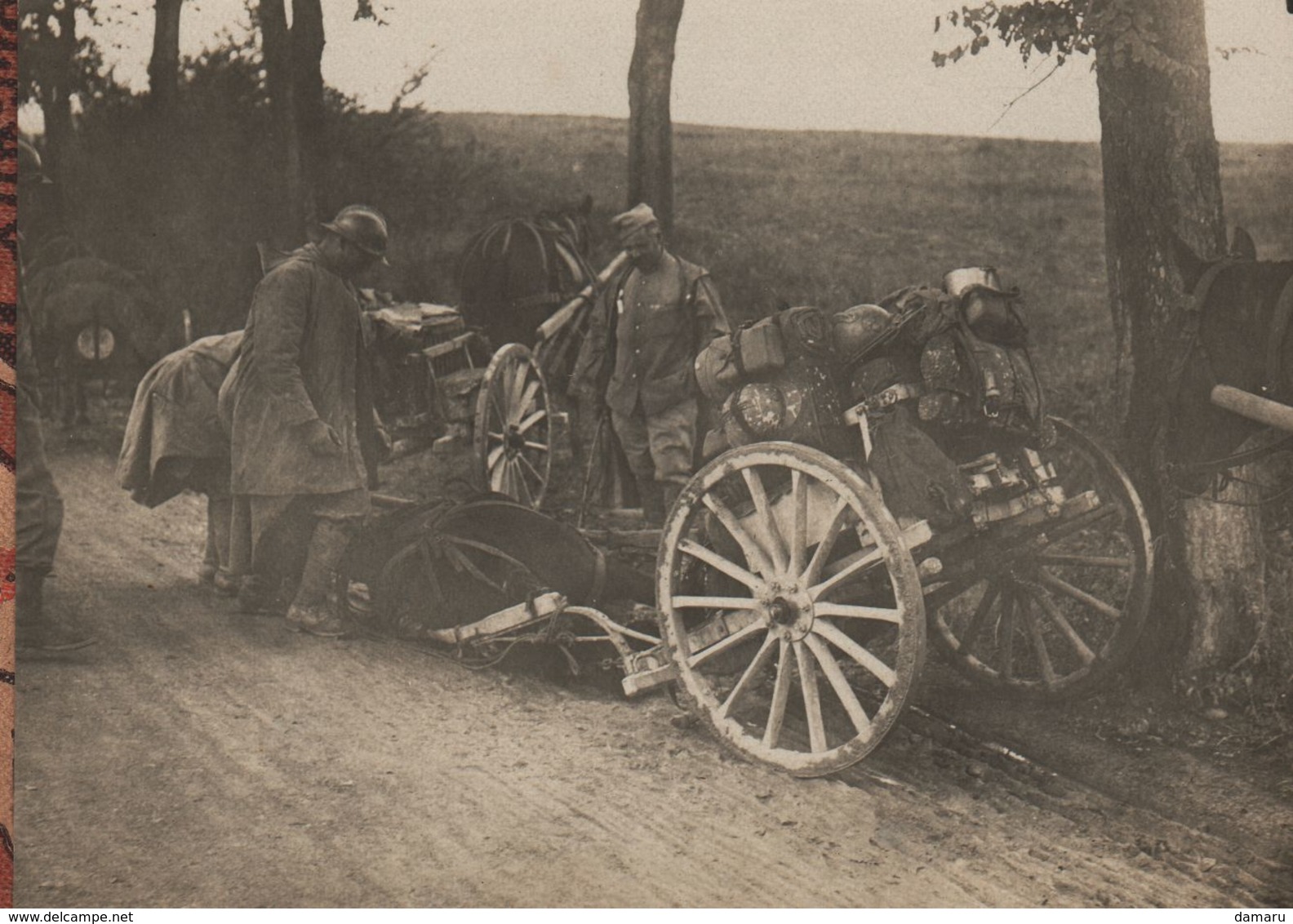 Photo  Guerre 1914 1918   Accident De Cheval Charriot  Attelage - 1914-18