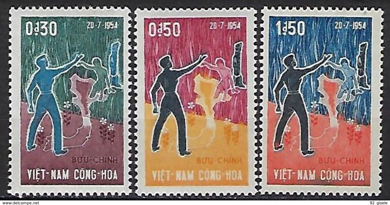Viet-Sud YT 242 à 244 " Partage Du Vietnam " 1964 Neuf** MNH - Viêt-Nam