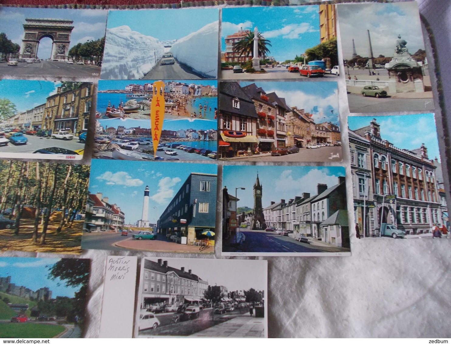 Lot plus de 300 cartes thème voiture Est Militaire alfa caravane camion tramways autocars US anglaise allemande austin