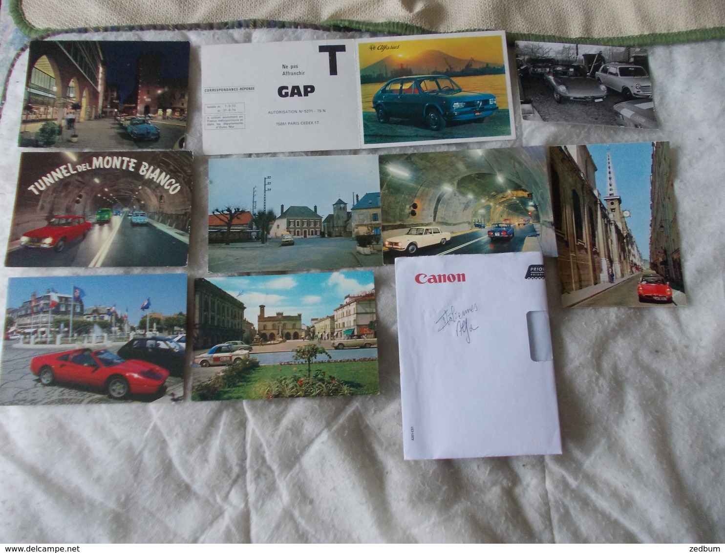 Lot plus de 300 cartes thème voiture Est Militaire alfa caravane camion tramways autocars US anglaise allemande austin