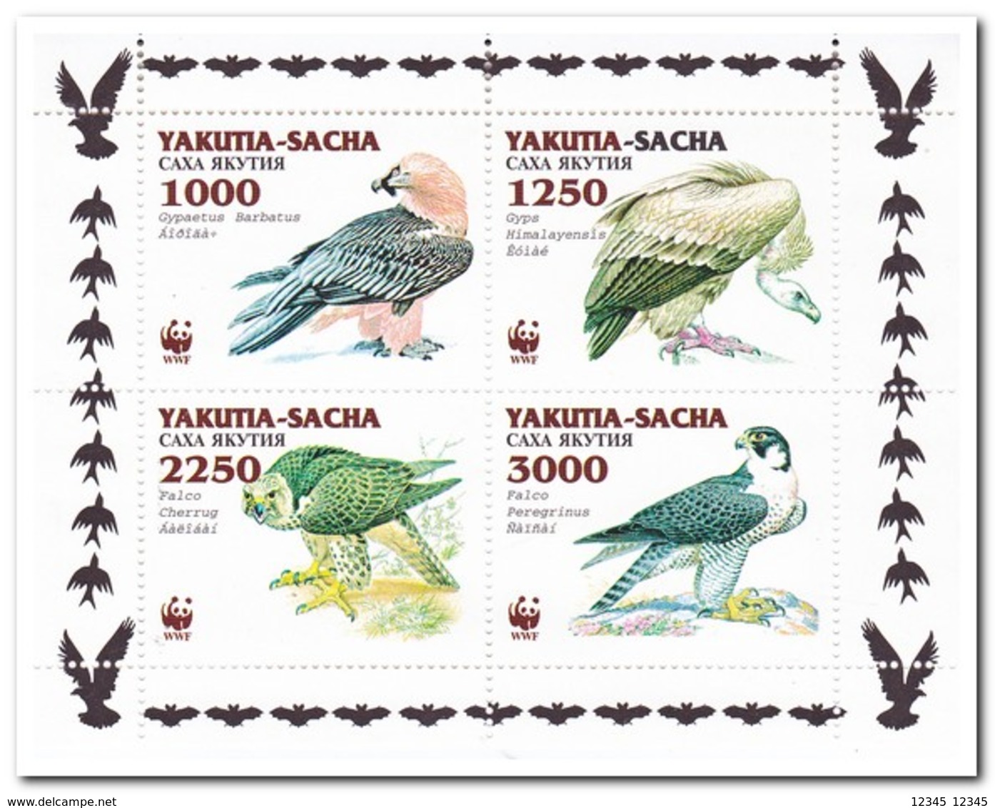 Yakutia-Sacha, Postfris MNH, Birds, WWF - Siberië En Het Verre Oosten