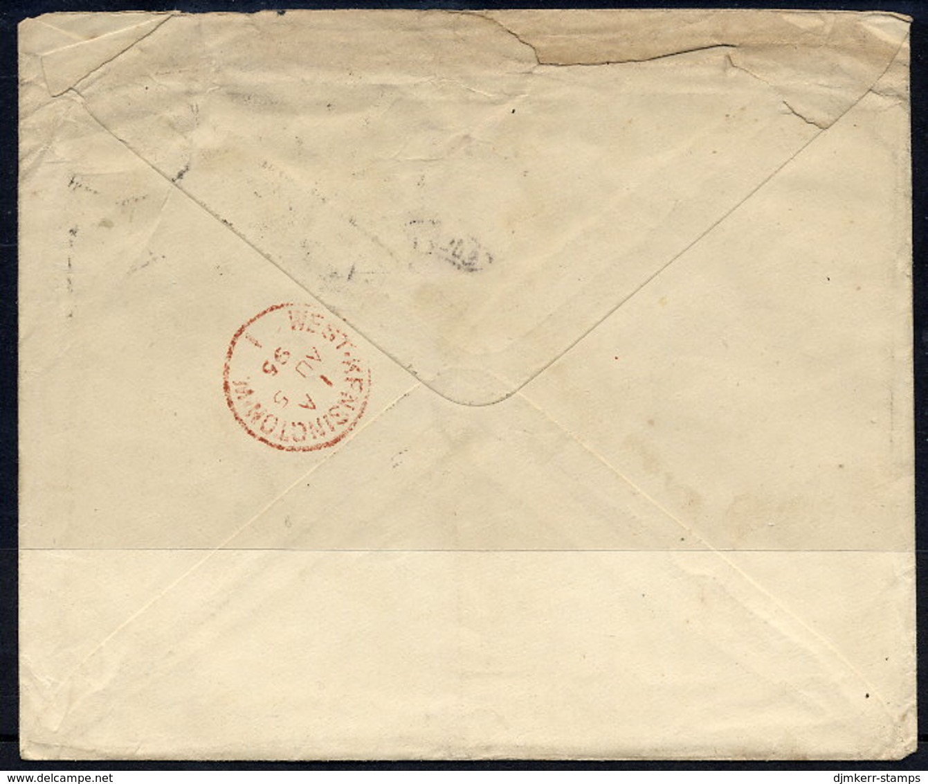 RUSSIA 1895 10 K. Stationery Envelope Used To England From Severnovskaya, Kherson Guberniya - Ganzsachen