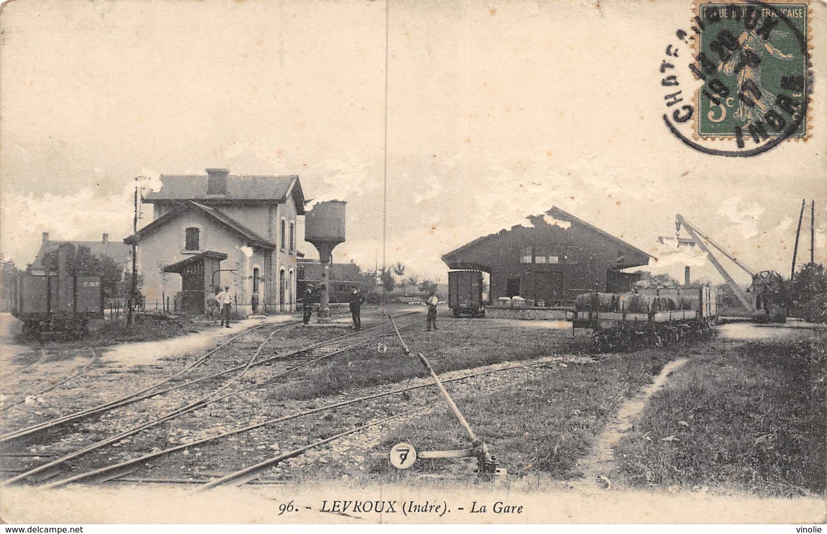 PIE.LOT CH -19-4070 : LEVROUX. LA GARE DES CHEMINS DE FER ECONOMIQUE. TRAMWAY DEPARTEMENTAL. - Otros & Sin Clasificación