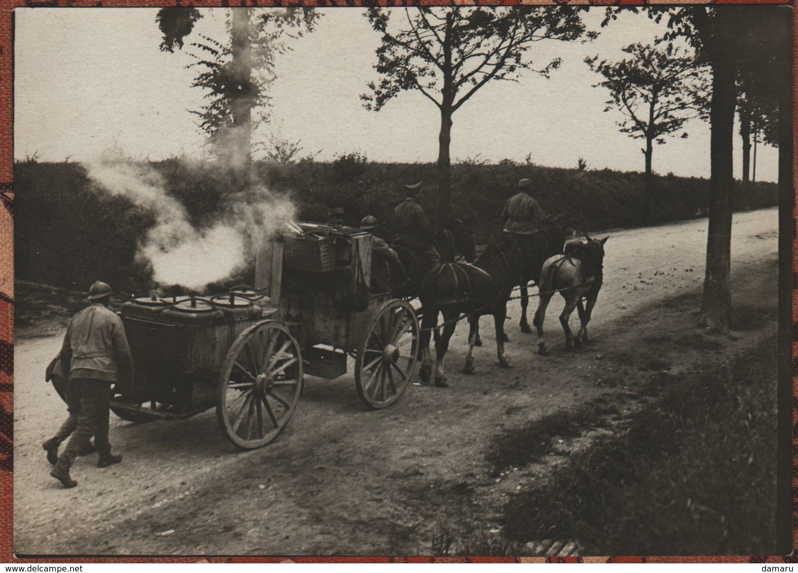 Guerre 1914 1918 Attelage Cheval Cuisante Roulante - 1914-18