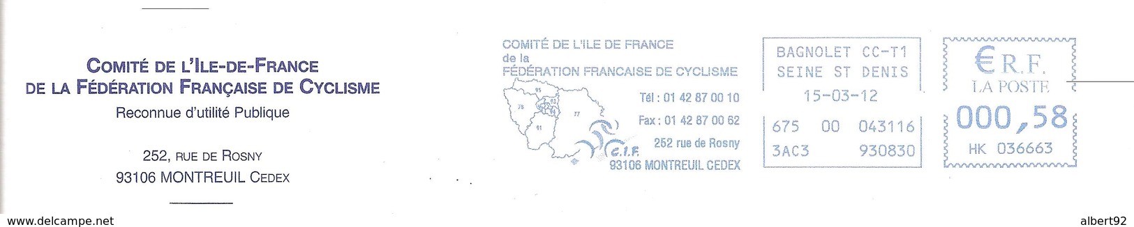 2012 EMA Comité D'Ile De France De Cyclisme : (n° HK 036663) - Cyclisme