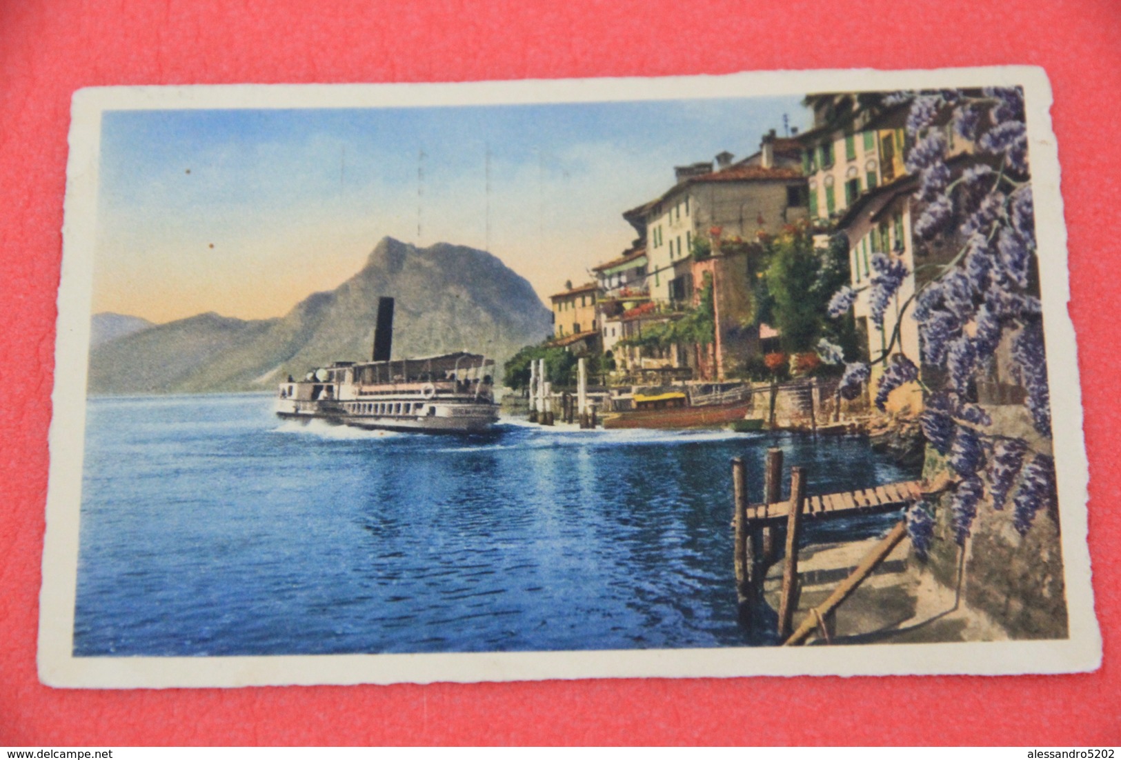 Lago Di Lugano Gandria 1940 + Timbro Ristorante Bella Vista + Timbro Targhetta - Gandria 