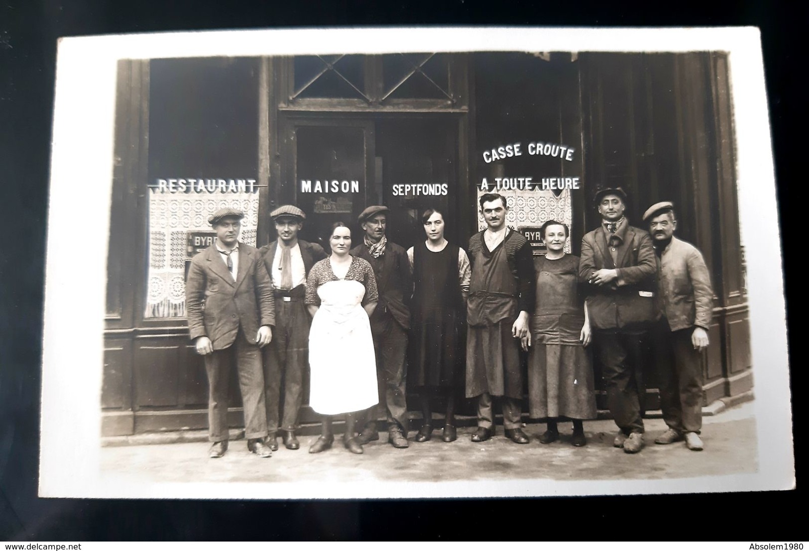 MAISON SEPTFONDS CAFE RESTAURANT AVENUE DU MAINE CARTE PHOTO RUE DES PLANTES  BELLE DEVANTURE COMMERCE PARIS 14 - Cafes