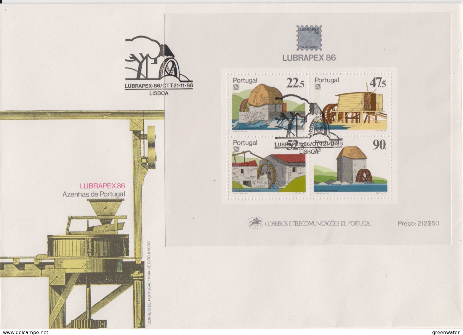 Portugal 1986 Lubrapex M/s FDC (F7805) - FDC