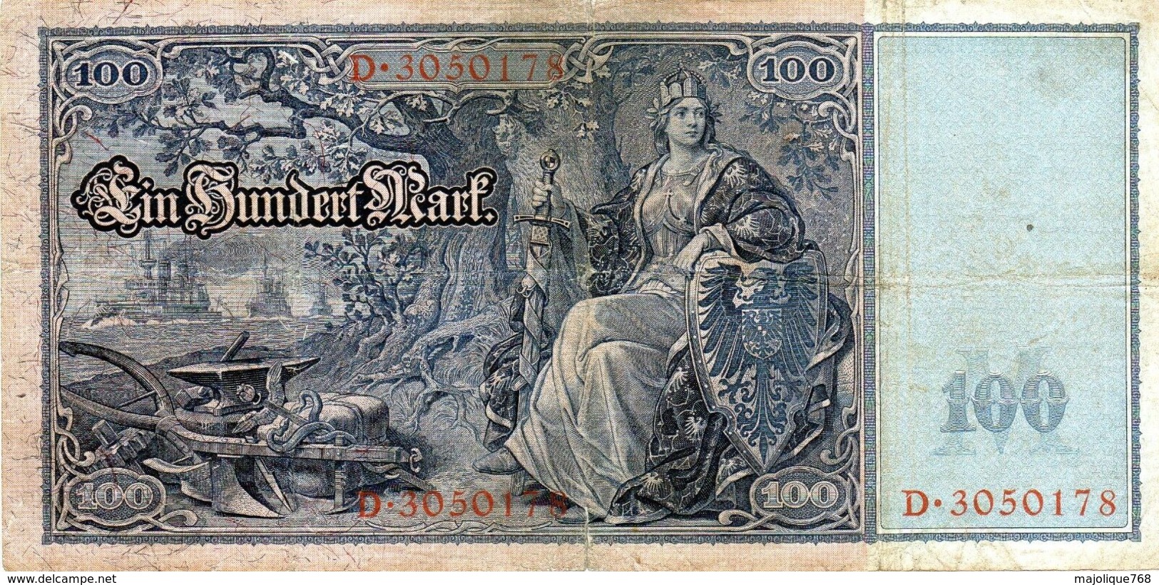 Ancien Billet Allemand De 100 Mark Du 21-04-1910 - En B - - 100 Mark