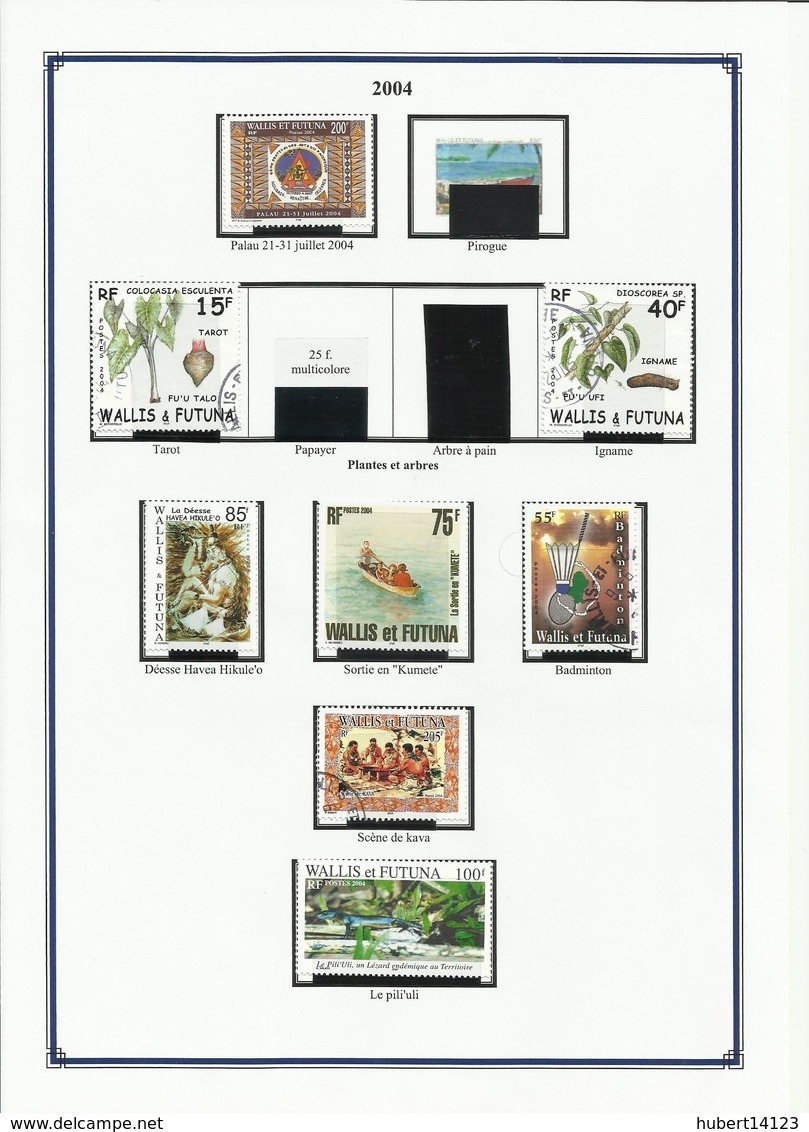 WALLIS ET FUTUNA N° 614 615 624 625 Neufs + 618 621 616 617 Oblitérés 2004 - Unused Stamps