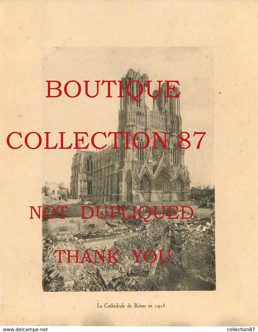 51 ☺♥♥ REIMS - VUE AERIENNE En 1918 + CATHEDRALE En 1918 - Reims