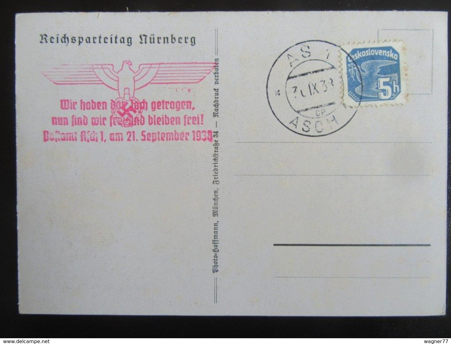 Postkarte Reichsparteitag - Hitler Himmler Hess 1938 - Lettres & Documents