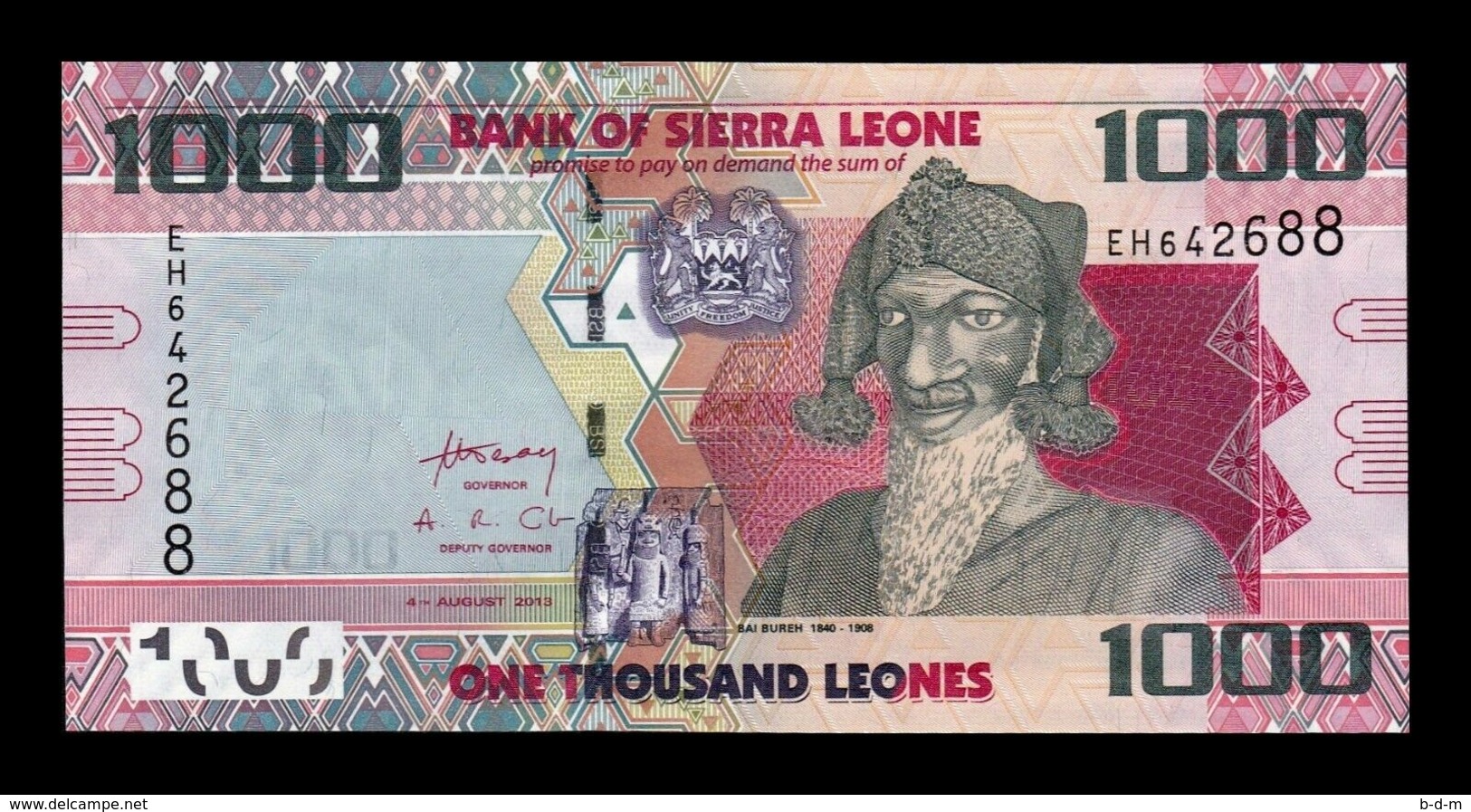 Sierra Leona Leone Lot Bundle 5 Banknotes 1000 Leones 2013 Pick 30b SC UNC - Sierra Leona