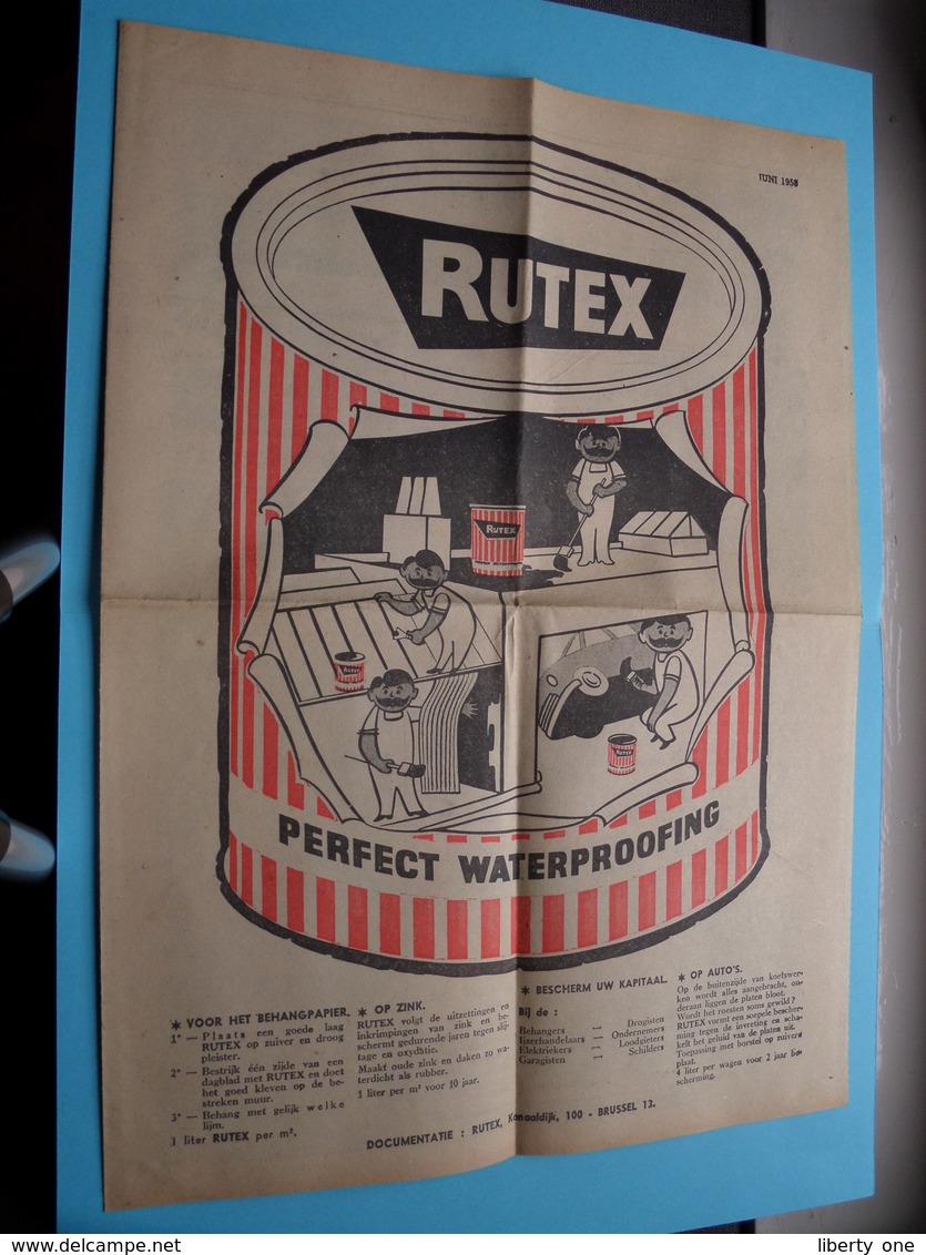 RUTEX Juni 1958 ( Zie / Voir Photo - Edit. : Impredi Liège ) Folder / Depliant ! - Werbung