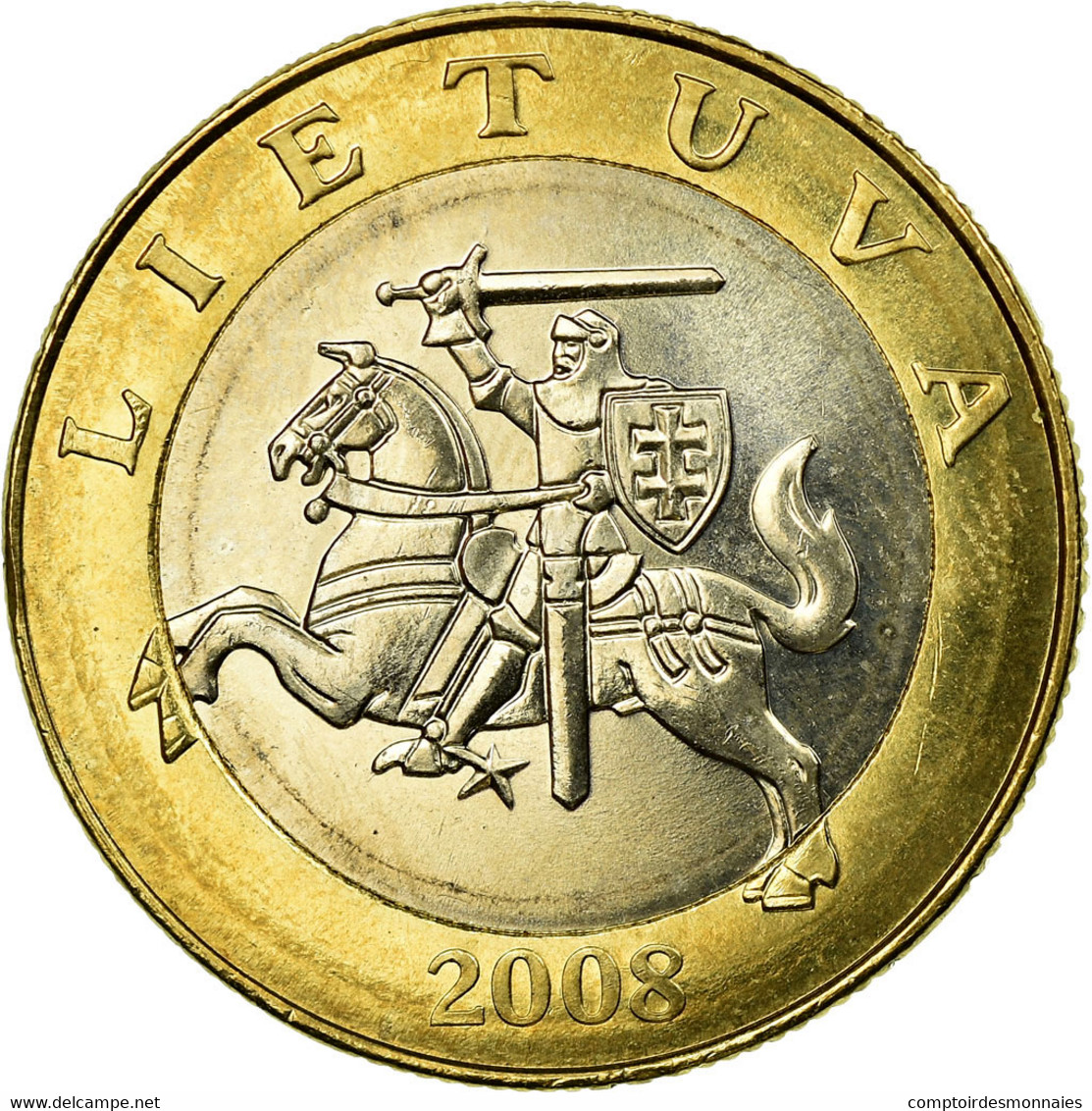 Monnaie, Lithuania, 2 Litai, 2008, TTB, Bi-Metallic, KM:112 - Lituanie