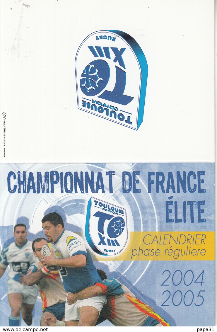 RUGBY à XII - TOULOUSE TO XII Championnat De France Elite 2004/2005 - Rugby