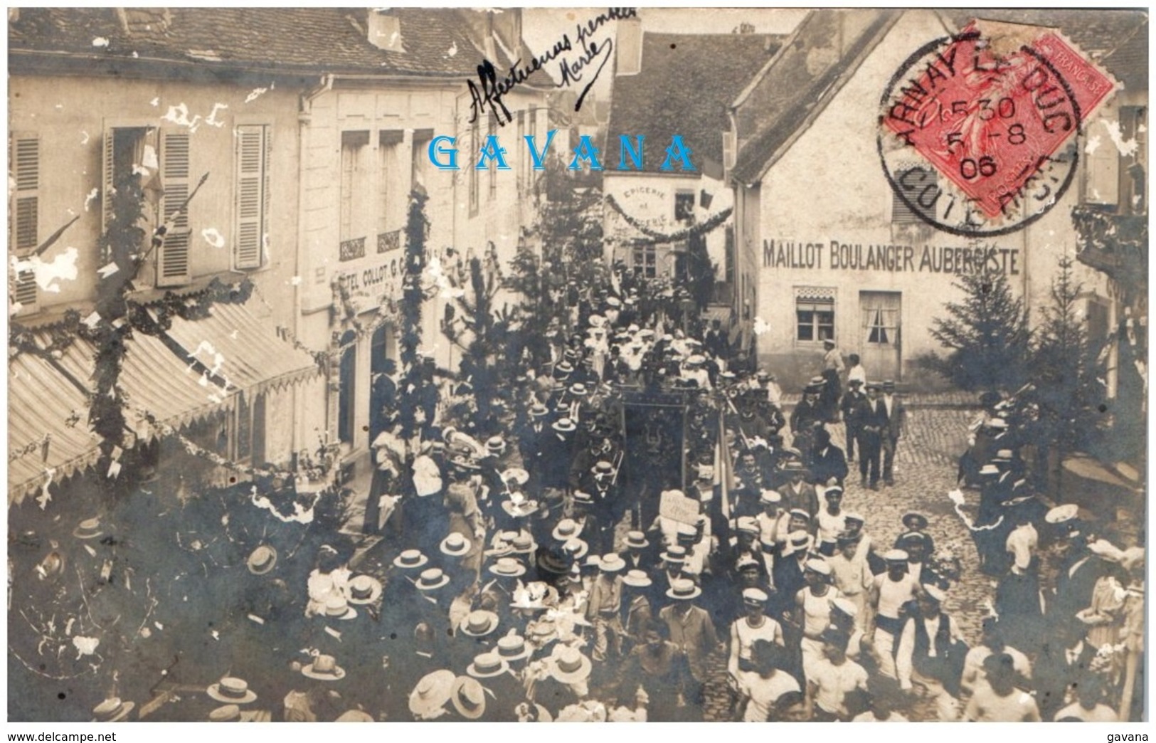 21 ARNAY-le-DUC - Festival-concours De Gymnastique - 8 Juillet 1906 - Carte-photo - Arnay Le Duc