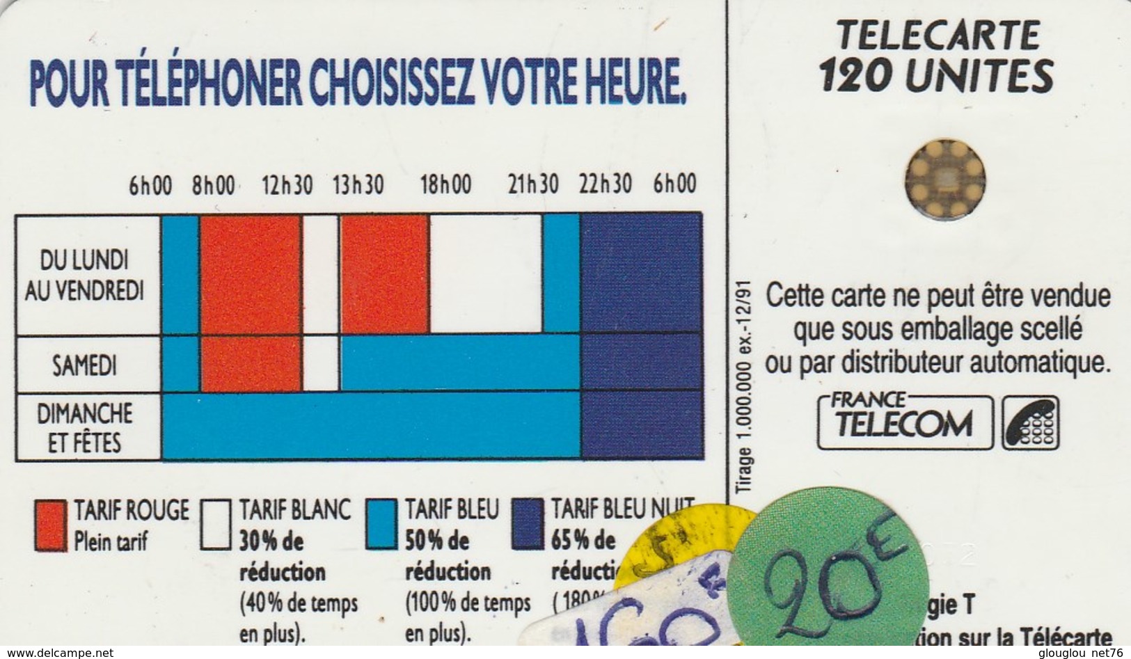 TELECARTE 120... TELEPHONE,LE FIL DE LA VIE - 120 Unités 