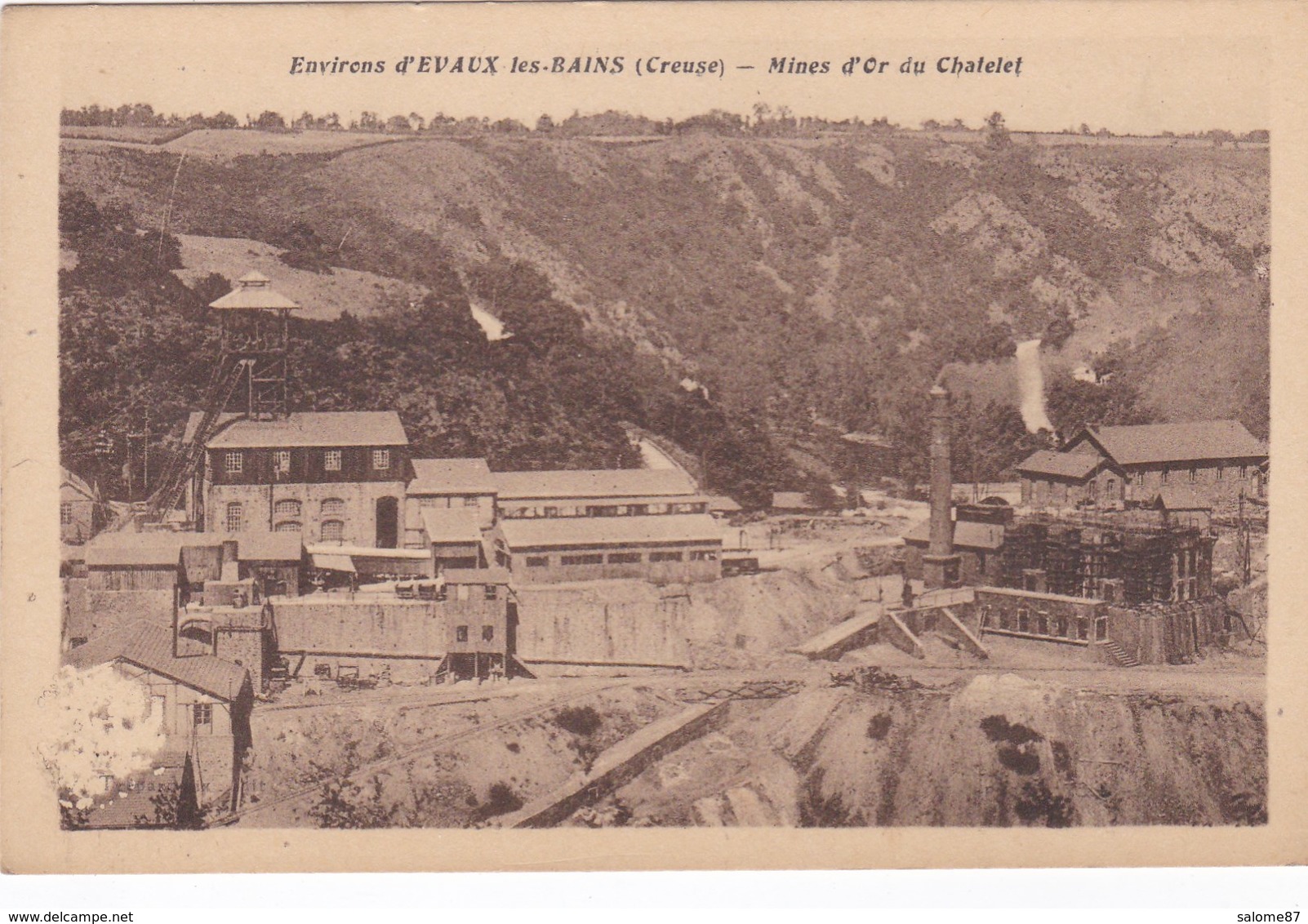 Cpa ENVIRONS D EVAUX LES BAINS MINES D OR DU CHATELET Carte Vierge - Evaux Les Bains