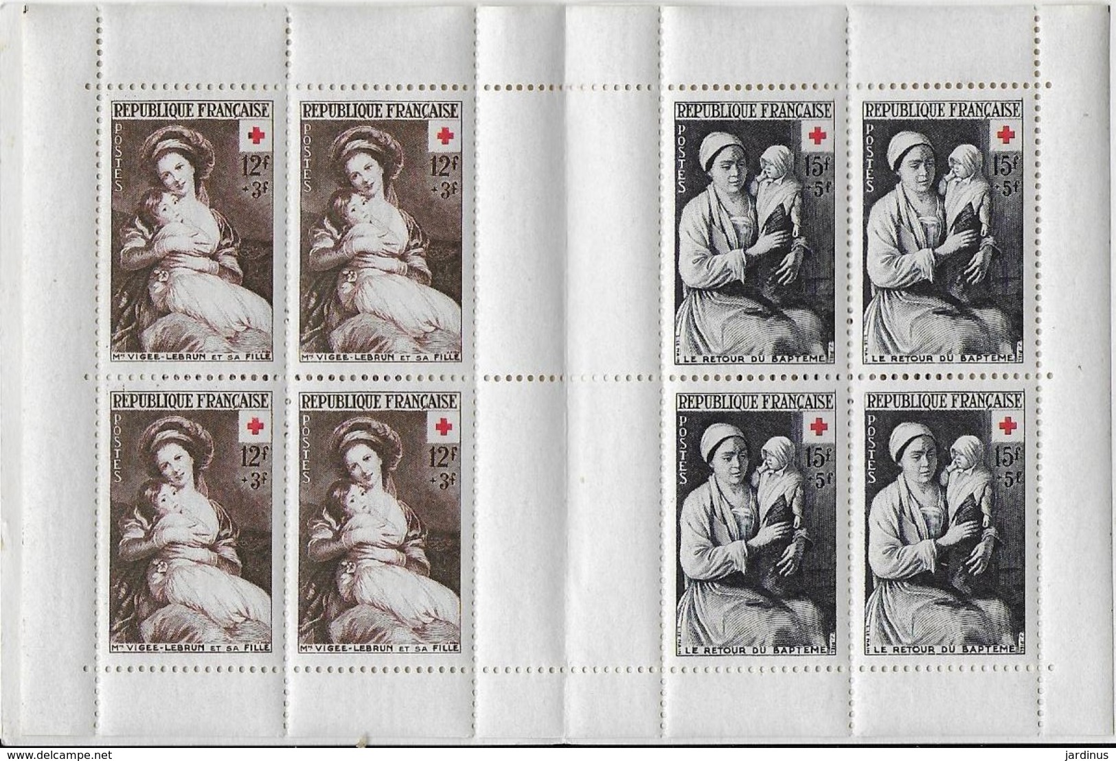 CARNET CROIX ROUGE 1953 Neuf : Côte 160€ - Croix Rouge