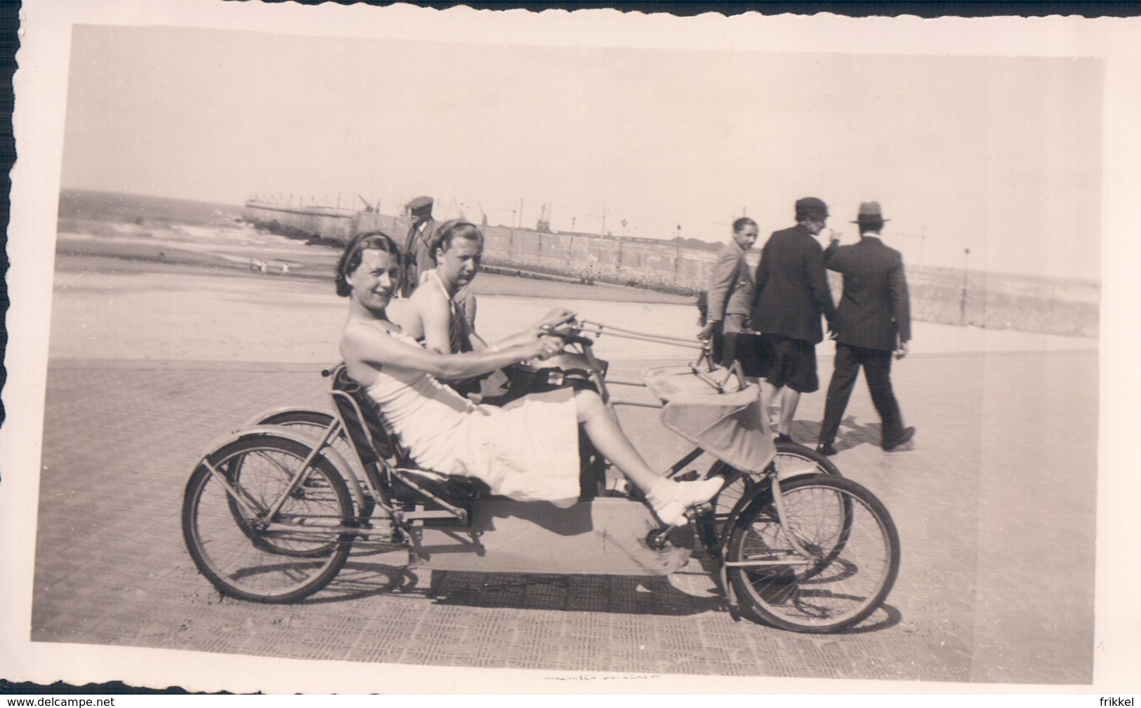 Foto (7 X 11cm) Gocart Go-cart Gocar Go Car Tandem Fiets Velo Zeebrugge Mole - Zeebrugge