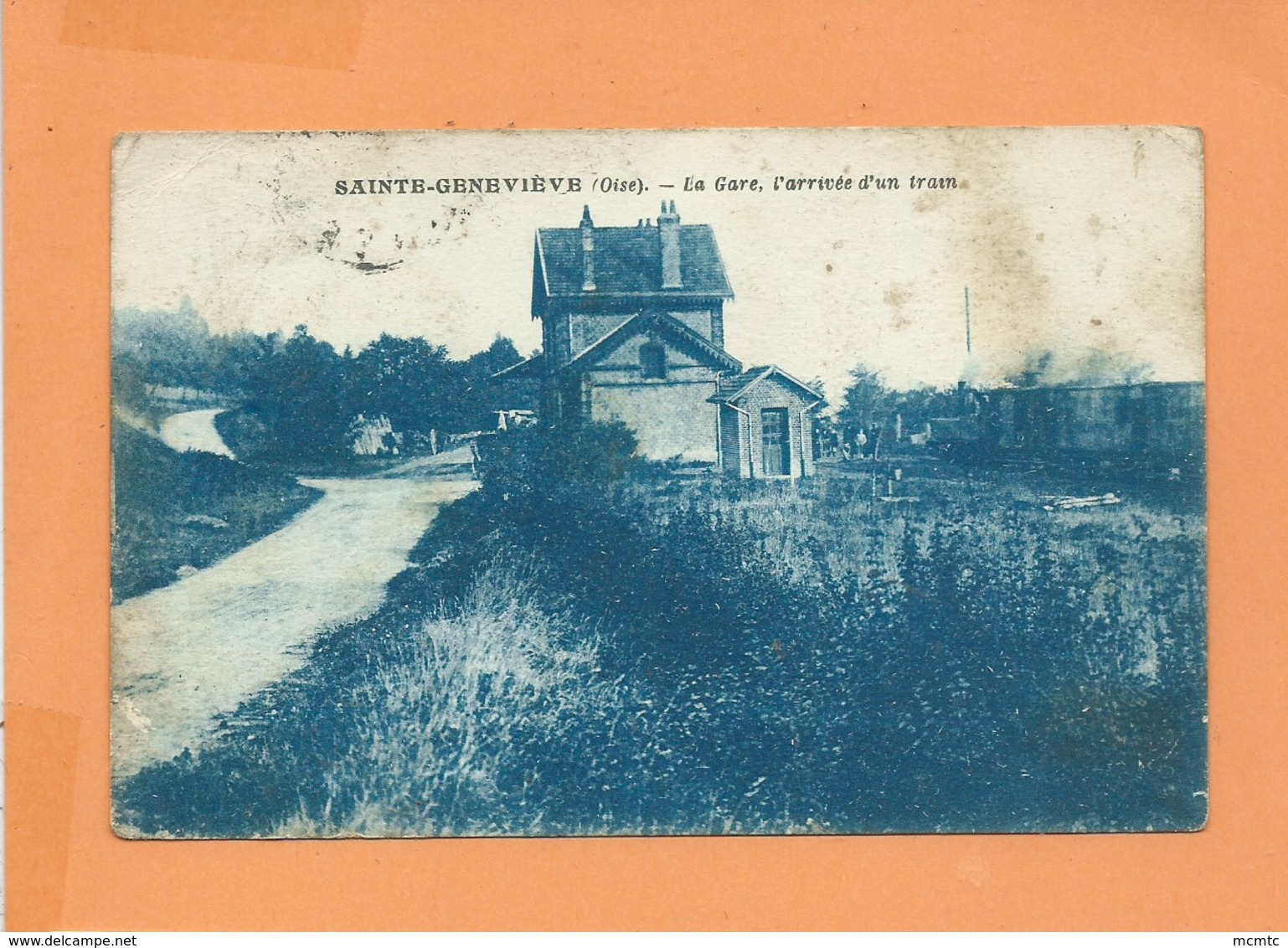 CPA Abimée - Sainte Geneviève  -  (Oise ) -  La Gare , L'arrivée D'un Train - Sainte-Geneviève