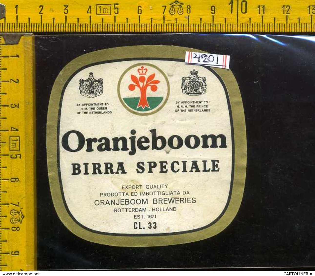 Etichetta Birra Oranjeboom Birra Speciale  - Olanda - Birra