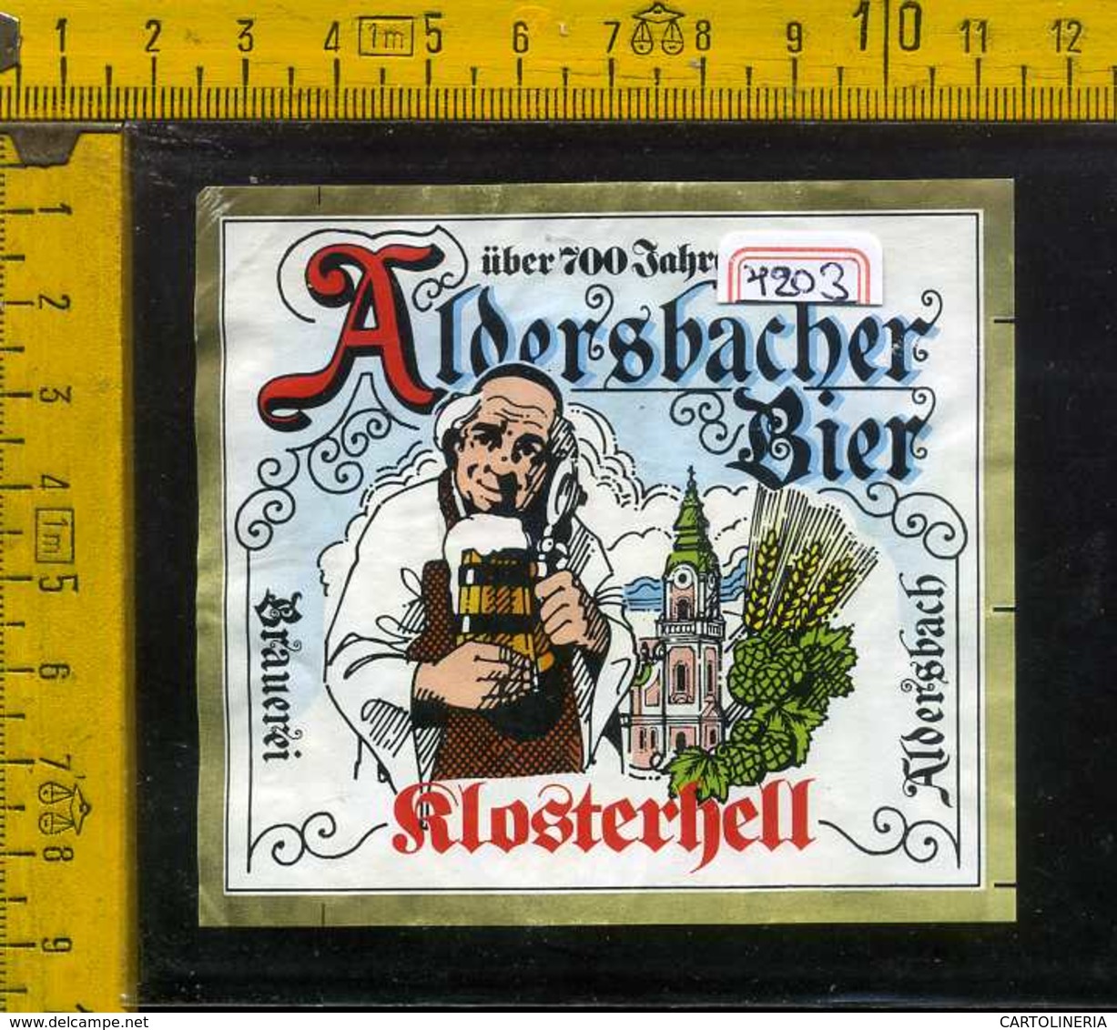 Etichetta Birra Aldersbacher Flosterhell - Germania - Birra