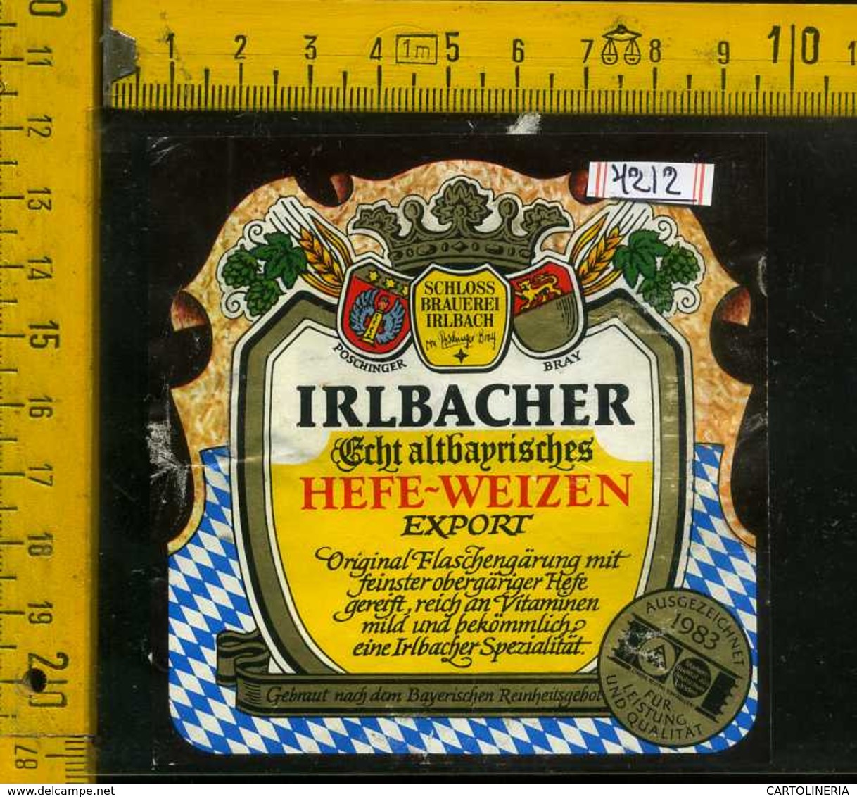 Etichetta Birra Irlbacher Hefe-Weizen - Germania - Birra