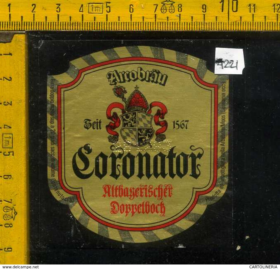 Etichetta Birra Coronator Arcobrau- Germania - Birra