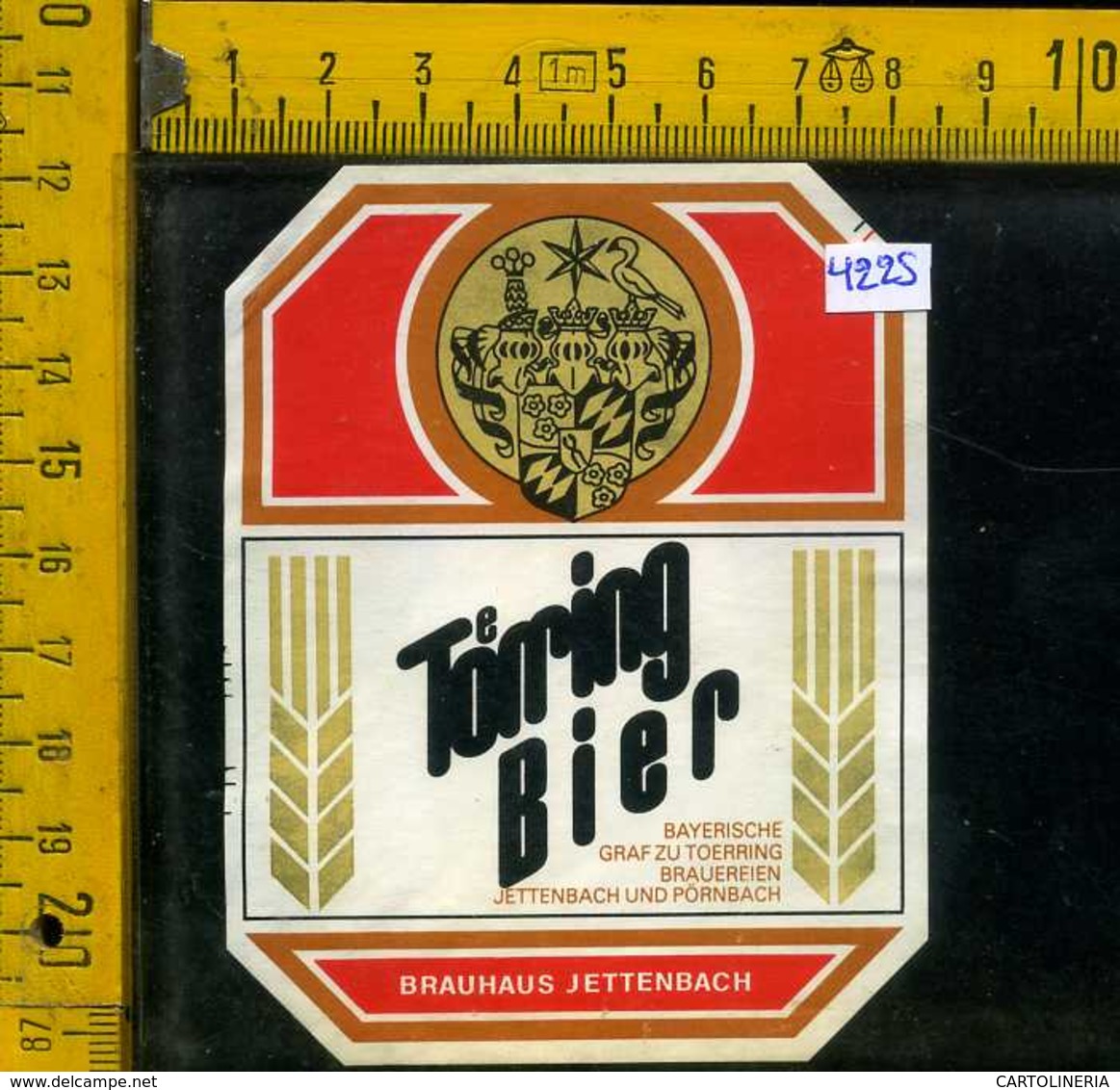 Etichetta Birra Toerring Export Hell - Germania - Birra