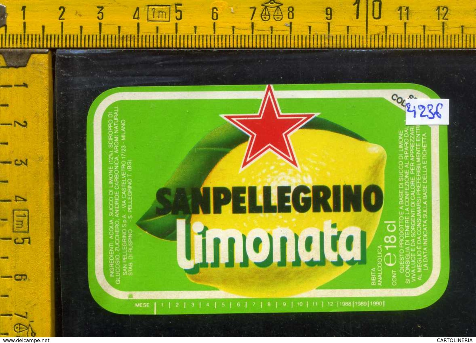 Etichetta Bibita Limonata Sanpellegrino - Altri & Non Classificati